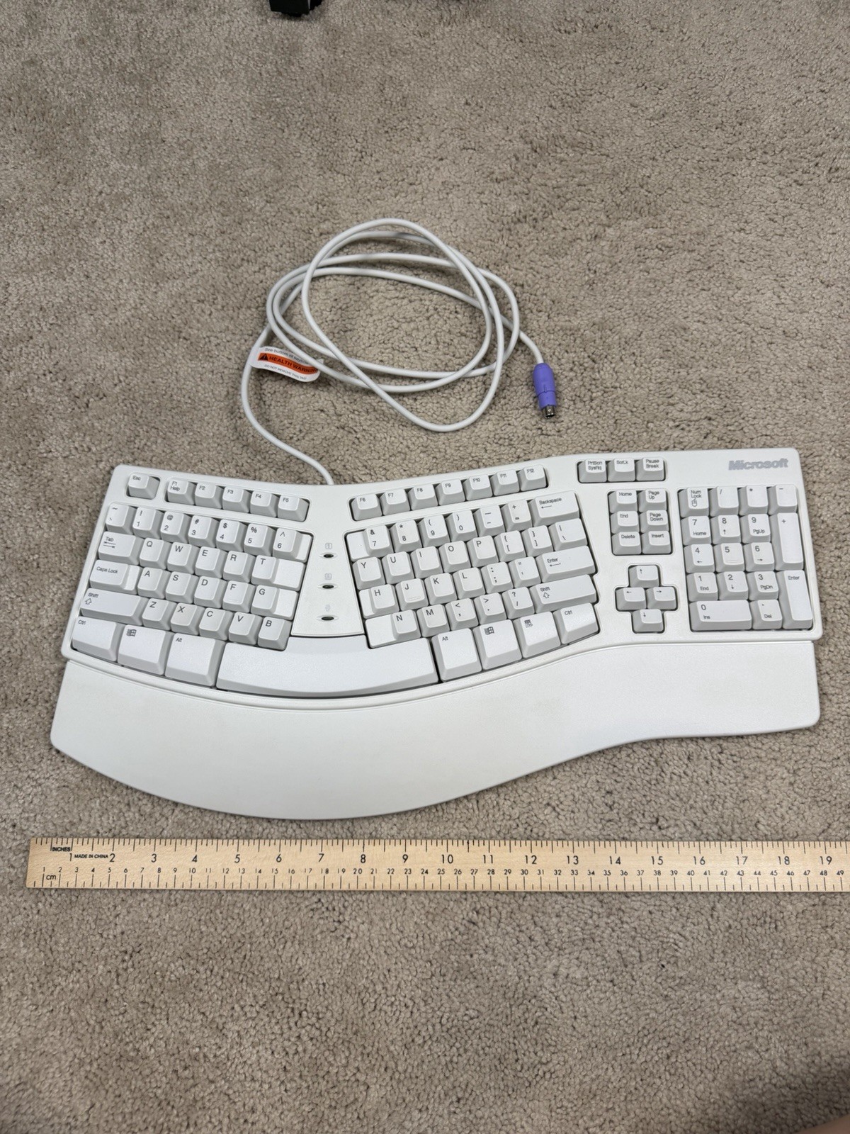Microsoft KU-0045 Natural Keyboard Elite, White, NOT TESTED