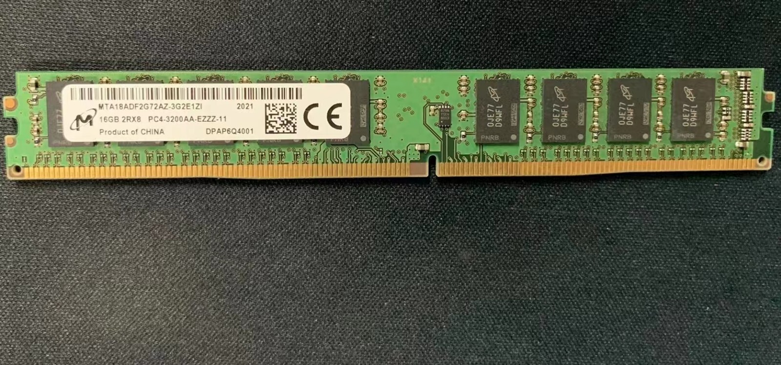 MT Micron 16GB VLP ECC UDIMM RAM DDR4 2666MHz 2400MHz 3200MHz 2Rx8 For 1U Server