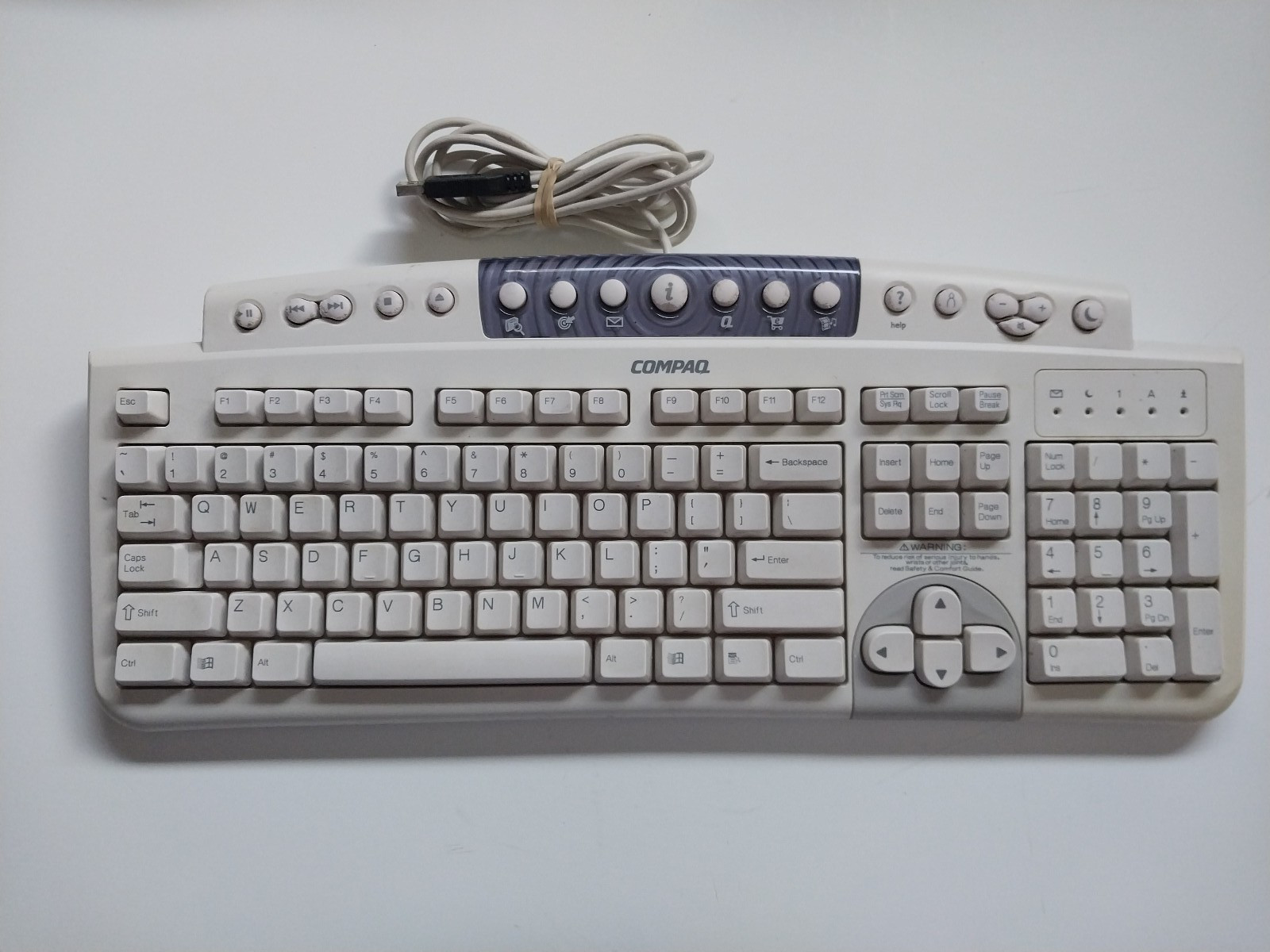 Compaq KU-9978 USB-Wired Vintage Keyboard tested works pre-owned