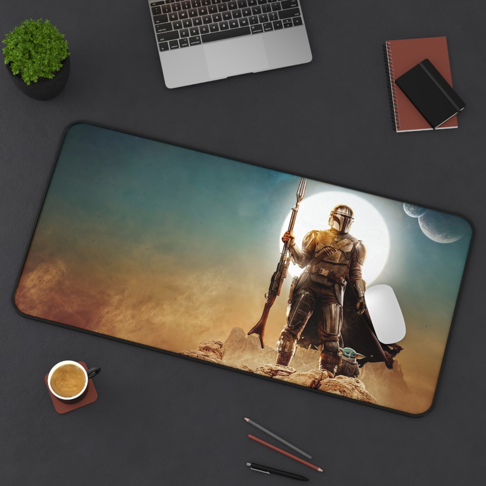 The Mandalorian Star Wars Show High Def Gaming Office Mouse Pad Desk Mat