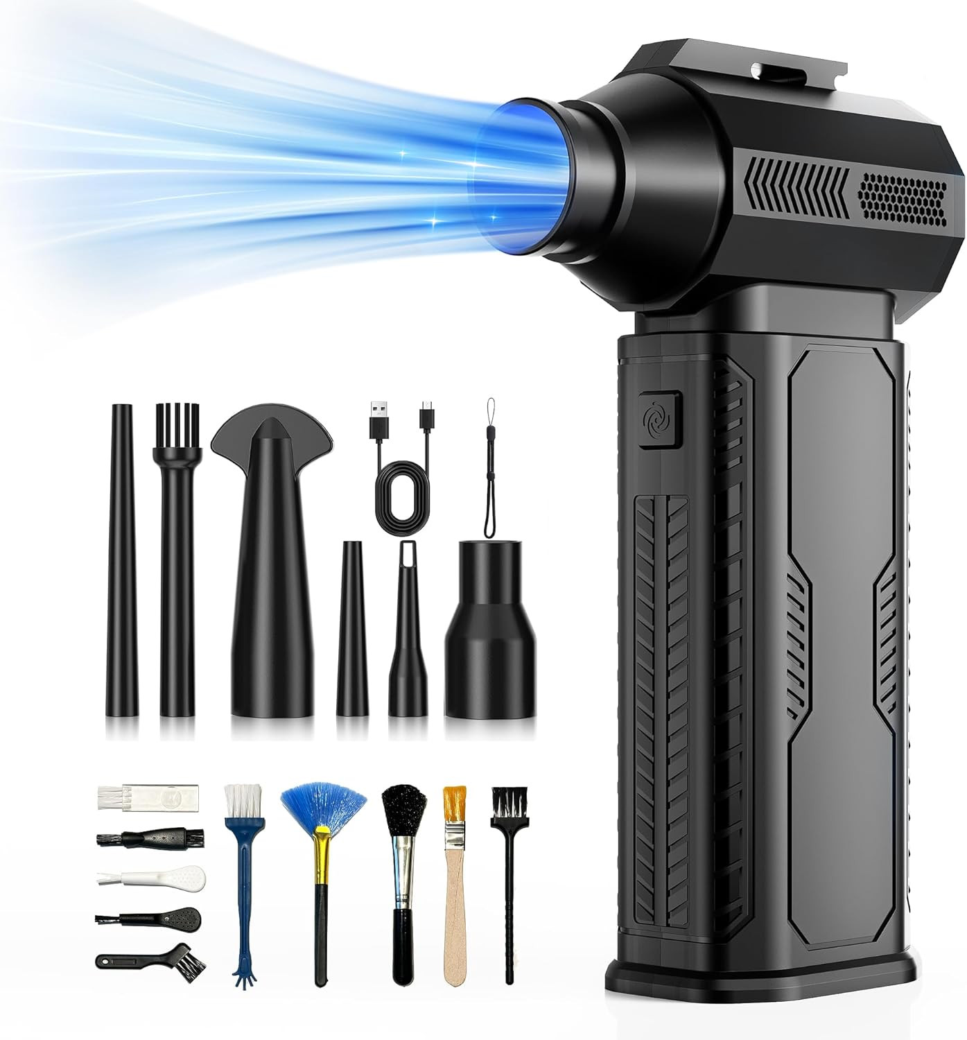 ZOAIVR Compressed Air Duster, 130,000RPM Ultra-Powerful Cordless Electric Air Du