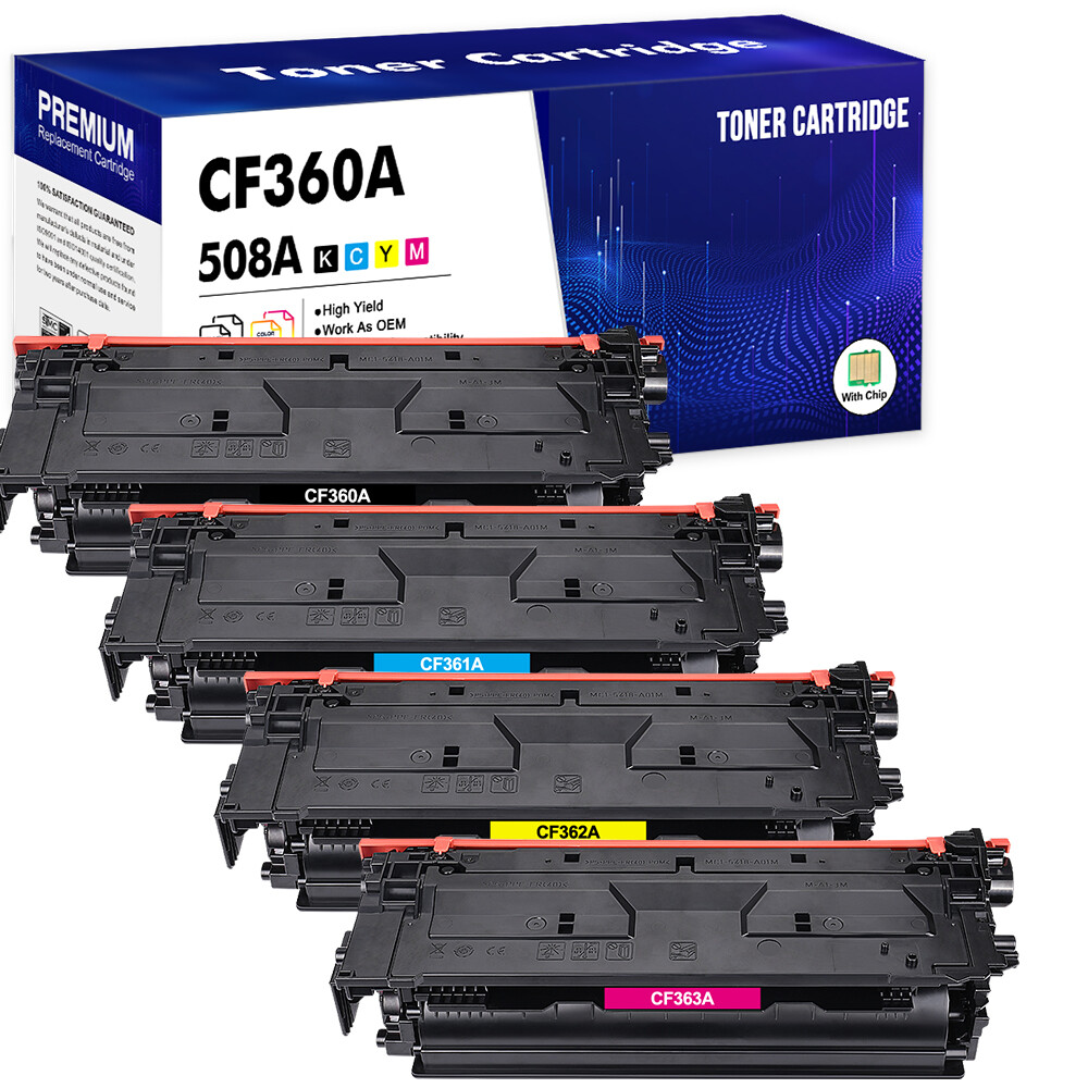 4P For HP LaserJet M552dn M553dn M553x MFP M577dn Color Toner CF360A 508A ink