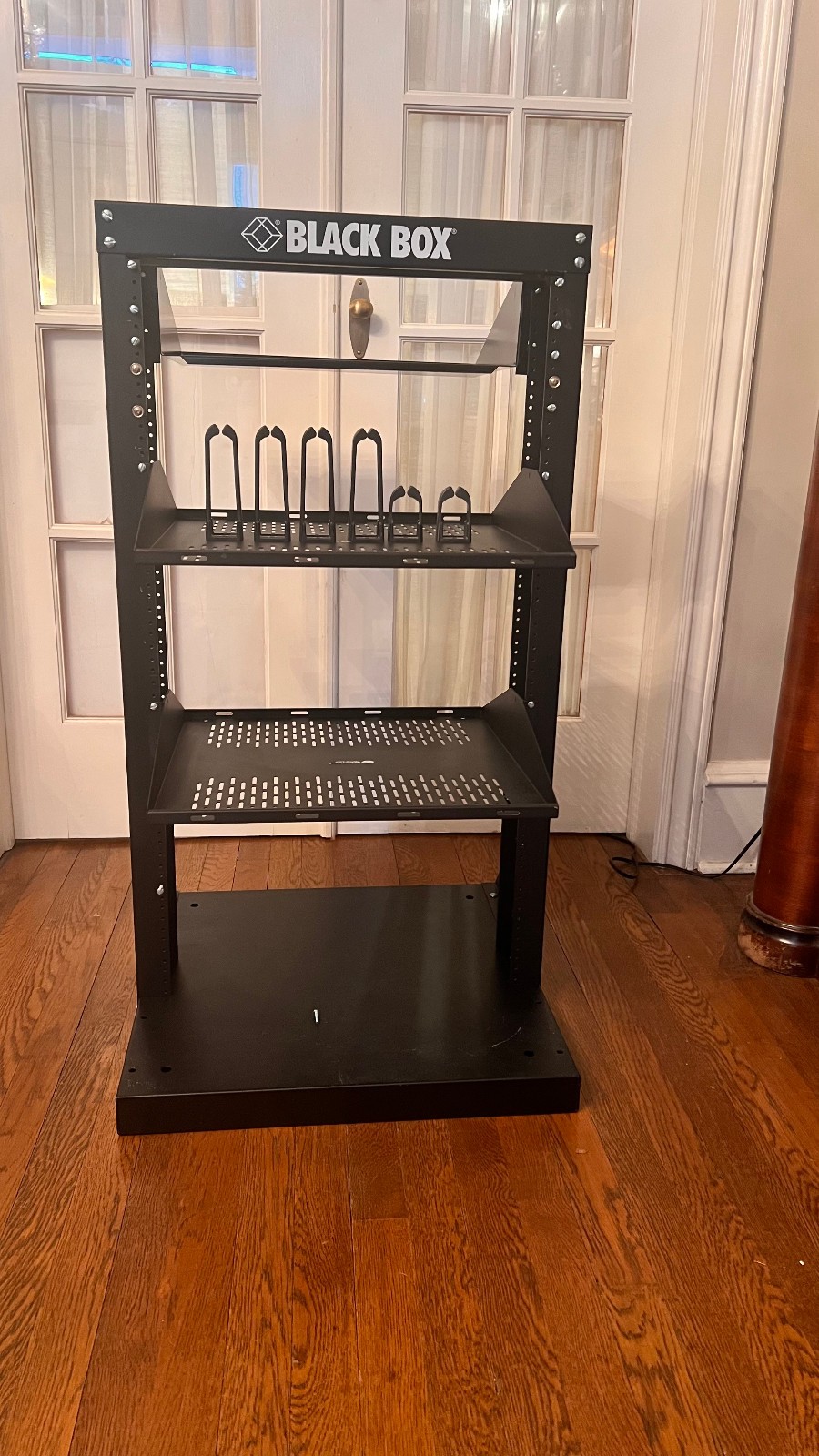 Black Box 19″ Freestanding Server Rack with Two Vented Shelves -Ready to Use