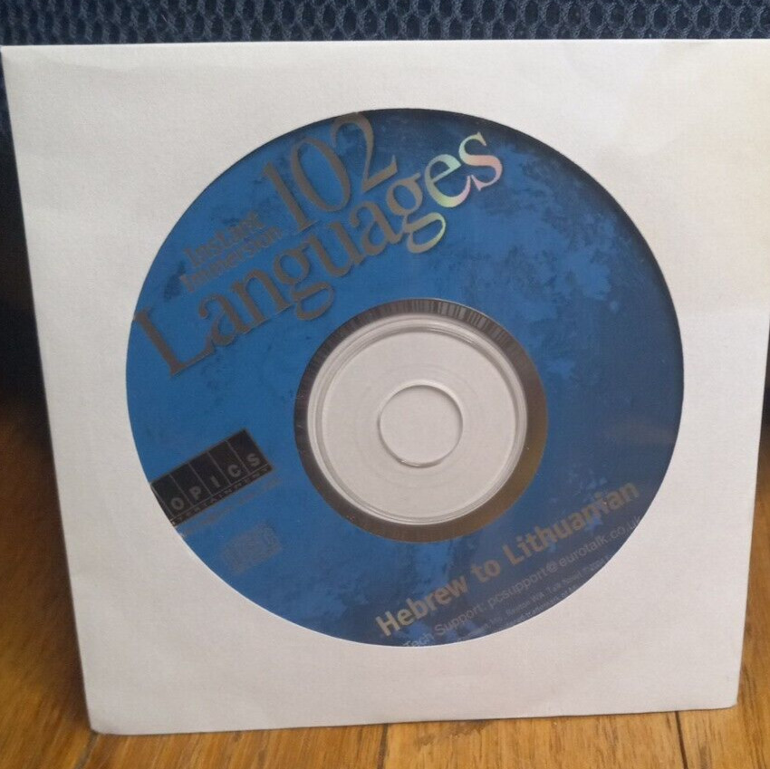 Instant Immersion 102 Languages CD-ROM Disc 3 Hebrew to Lithuanian PC / MAC