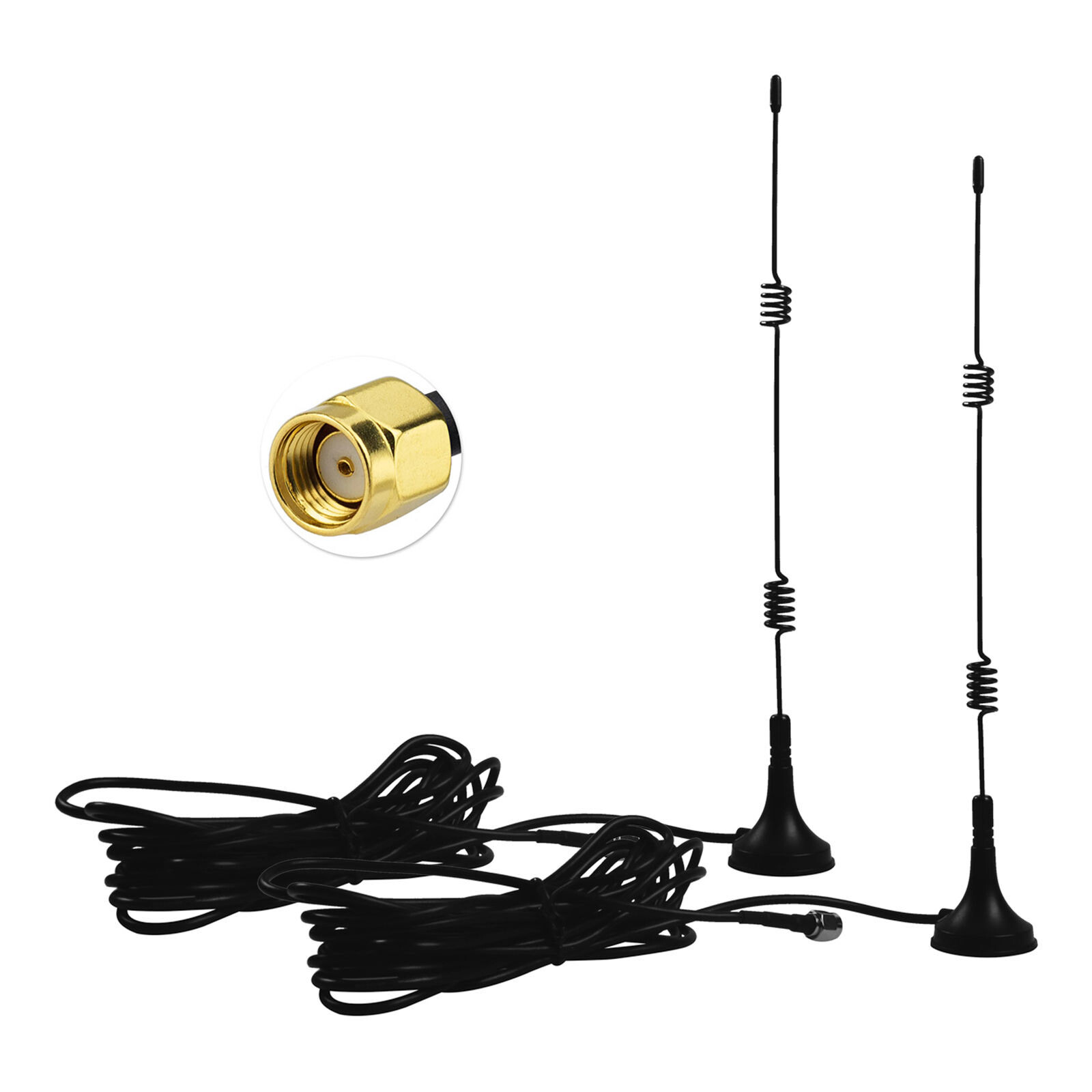 2x 10ft 3M WiFi Antenna Extension Cable Cord RP SMA for Wireless Security Camera