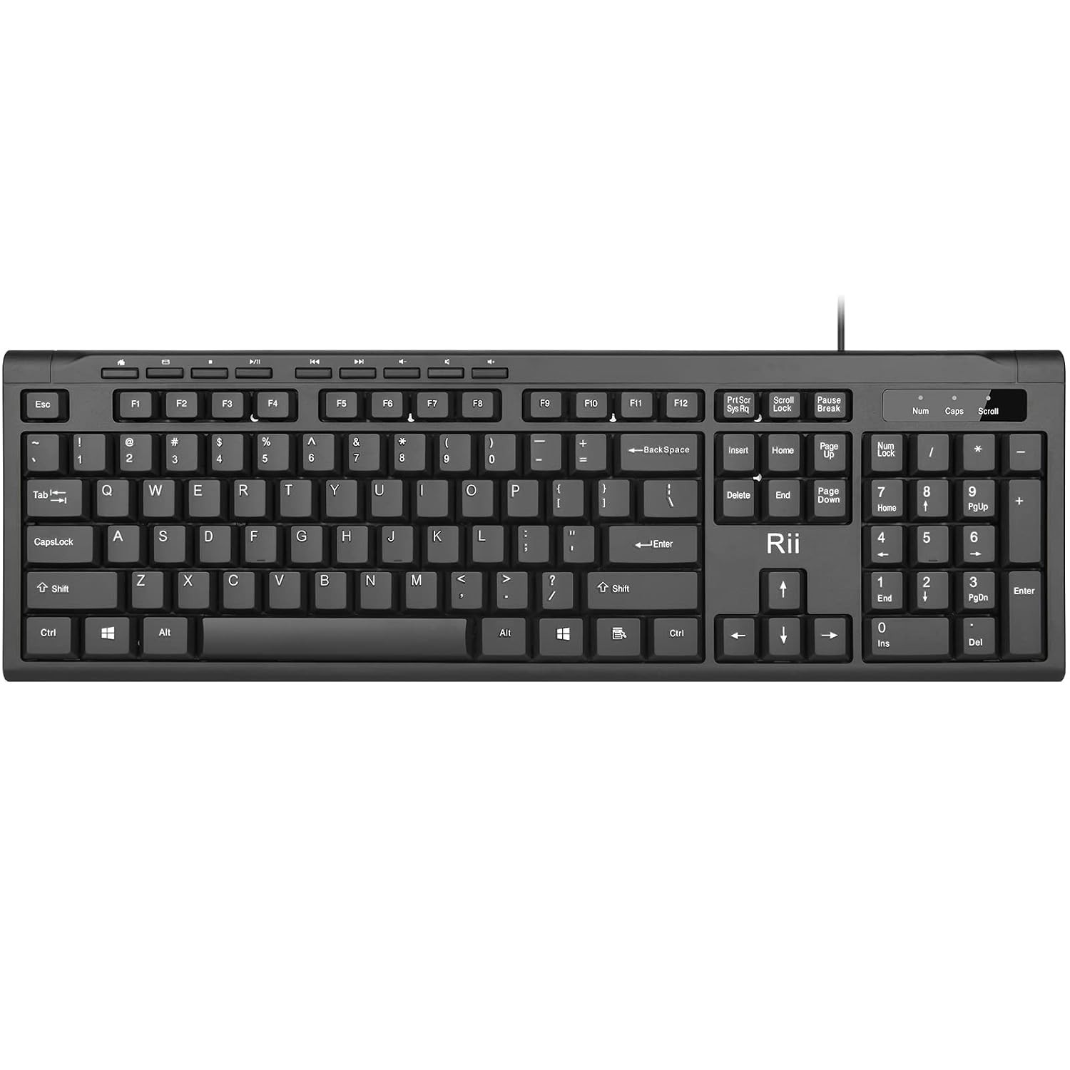 Ultra Slim Wired Keyboard for MAC PC RK907 USB Wired Keyboard Compact Black