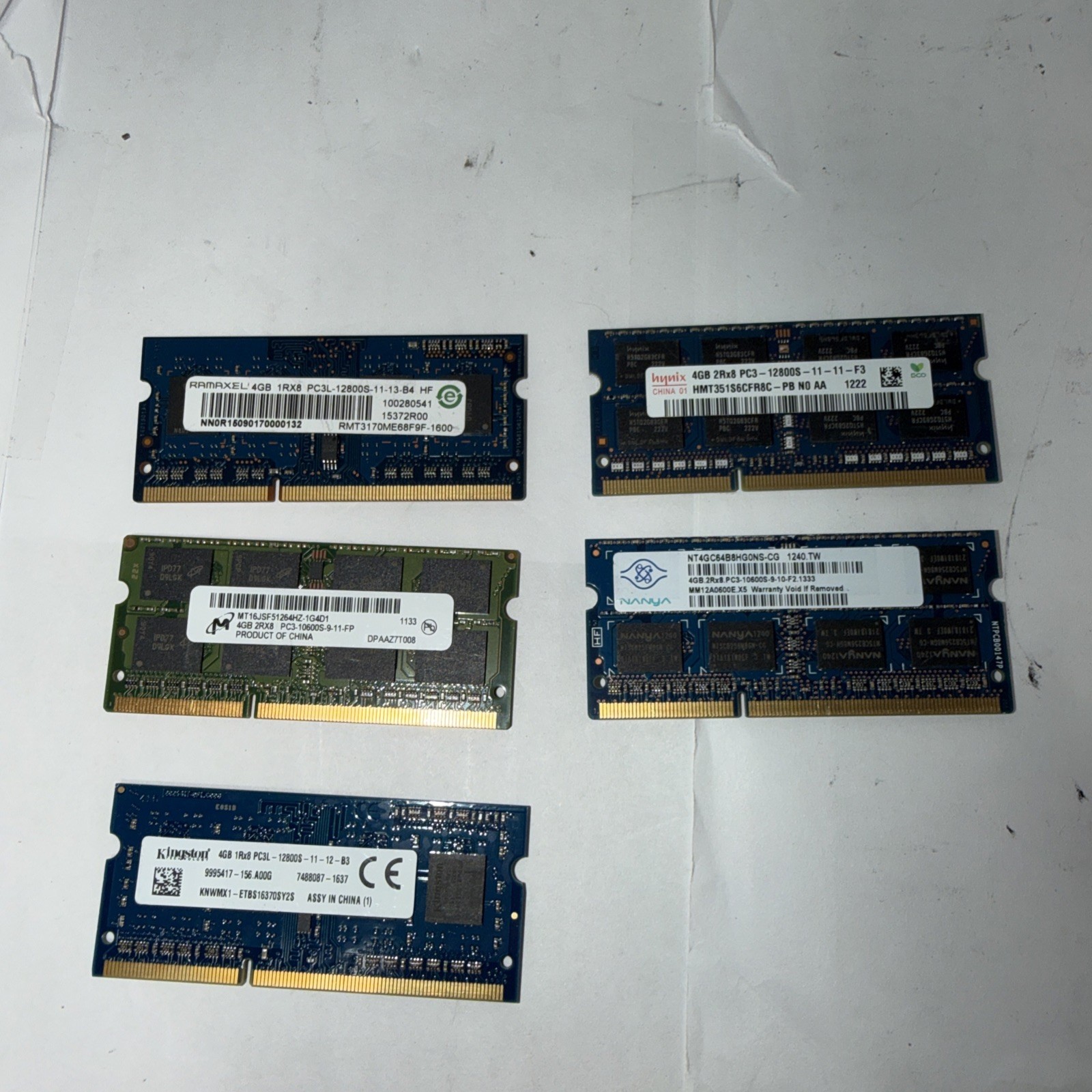4GB DDR3 Laptop RAM SO-DIMM 1x4GB Random Brand Micron Kingston Hynix Nanya