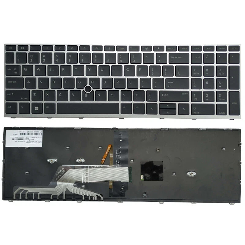 US Sliver Keyboard Backlit Fit HP ProBook 650 G4 650 G5 655 G4 655 G5 L09593-001