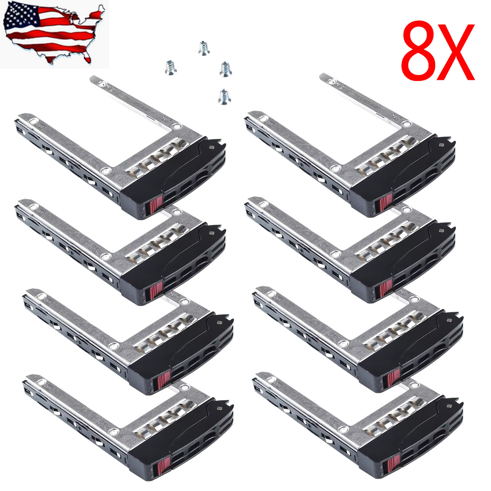 8-Pack SuperMicro SB16105 2.5" SAS/SATA Server Hard Drive Caddy/Trays W/ Screws