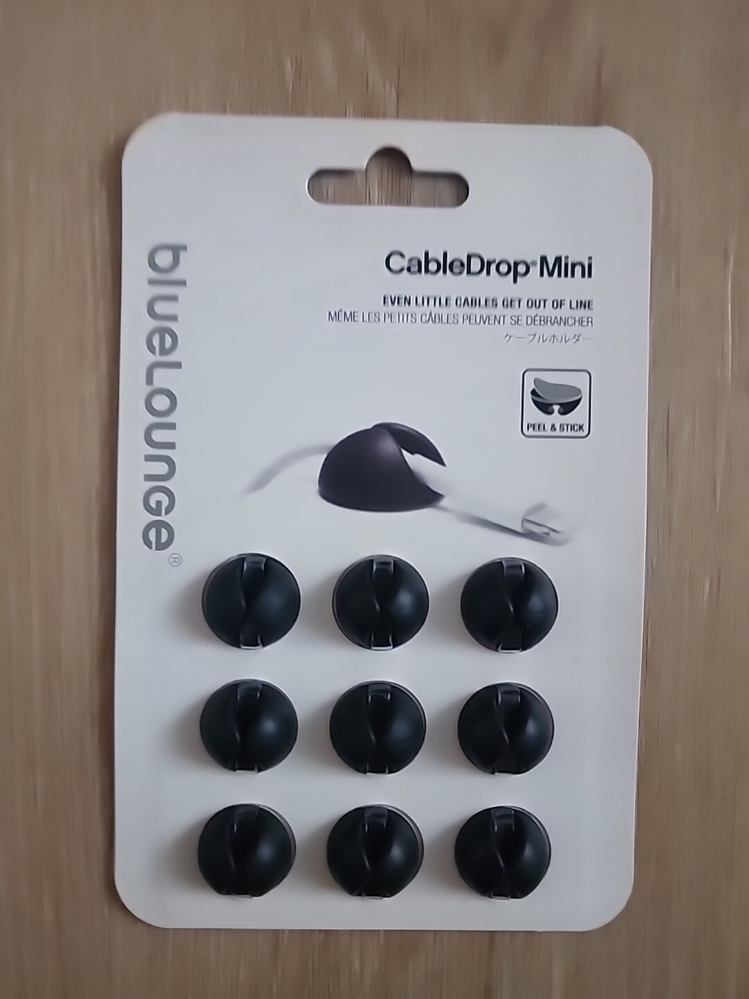Bluelounge Cable Drop Mini Black - Cable Management System for All Cables