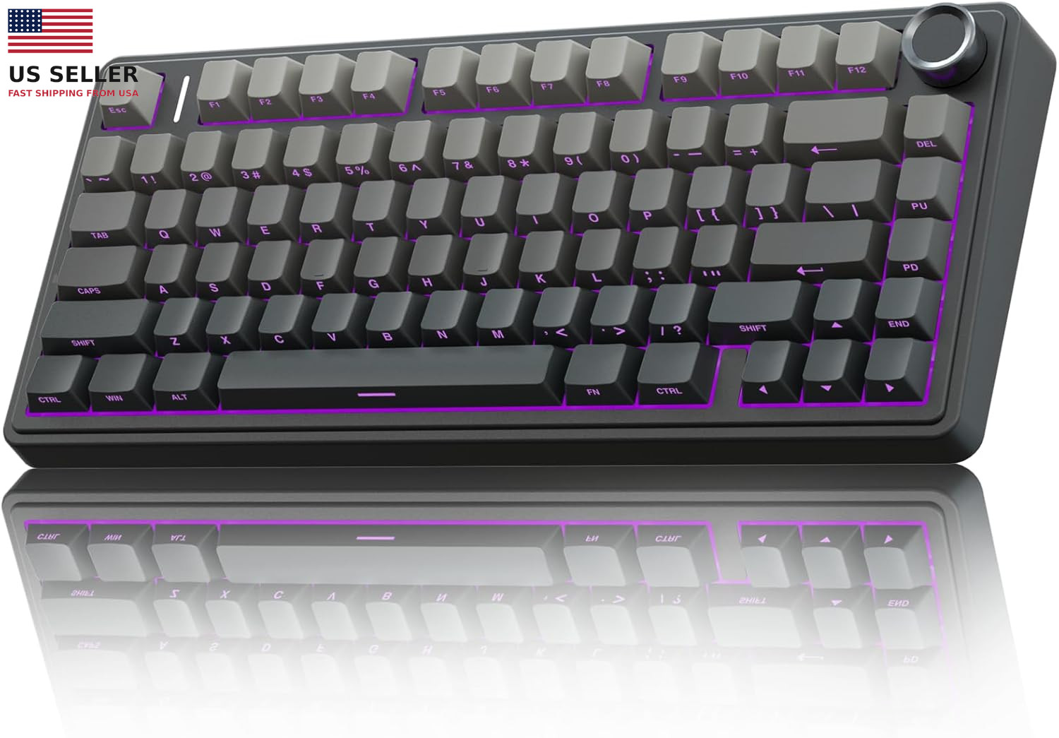 F75 Pro Wireless Mechanical Keyboard,75% Hot Swappable Custom Keyboard Wit