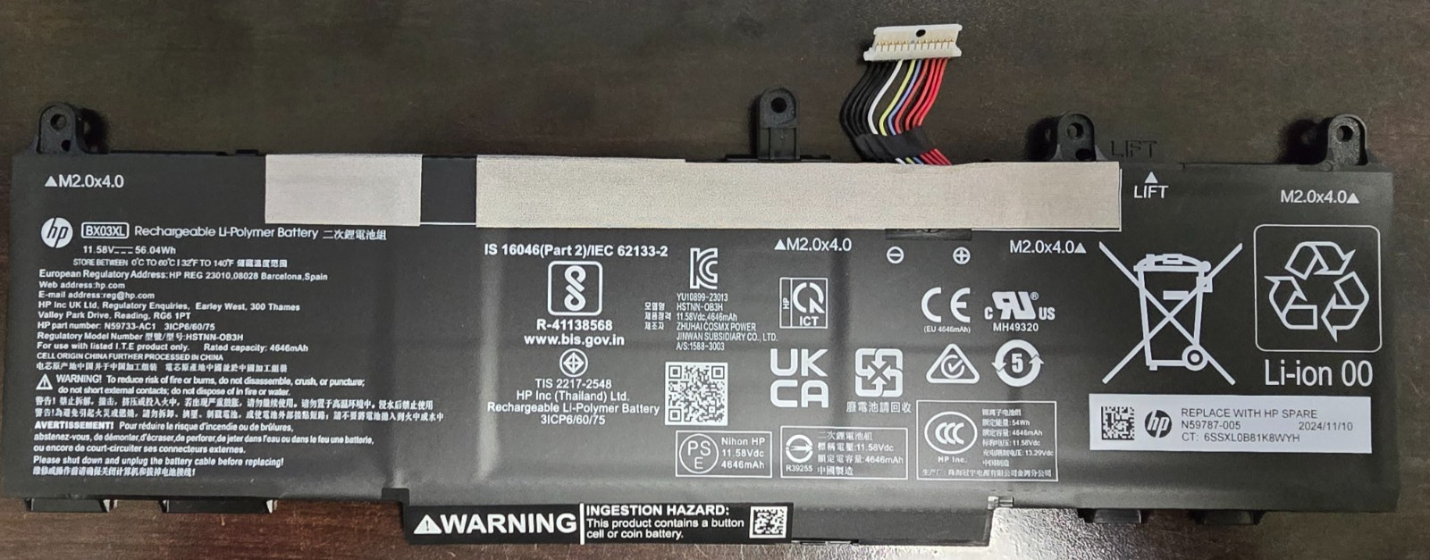 Genuine BX03XL Battery For HP EliteBook 830 835 840 845 860 865 G11 HSTNN-OB3H