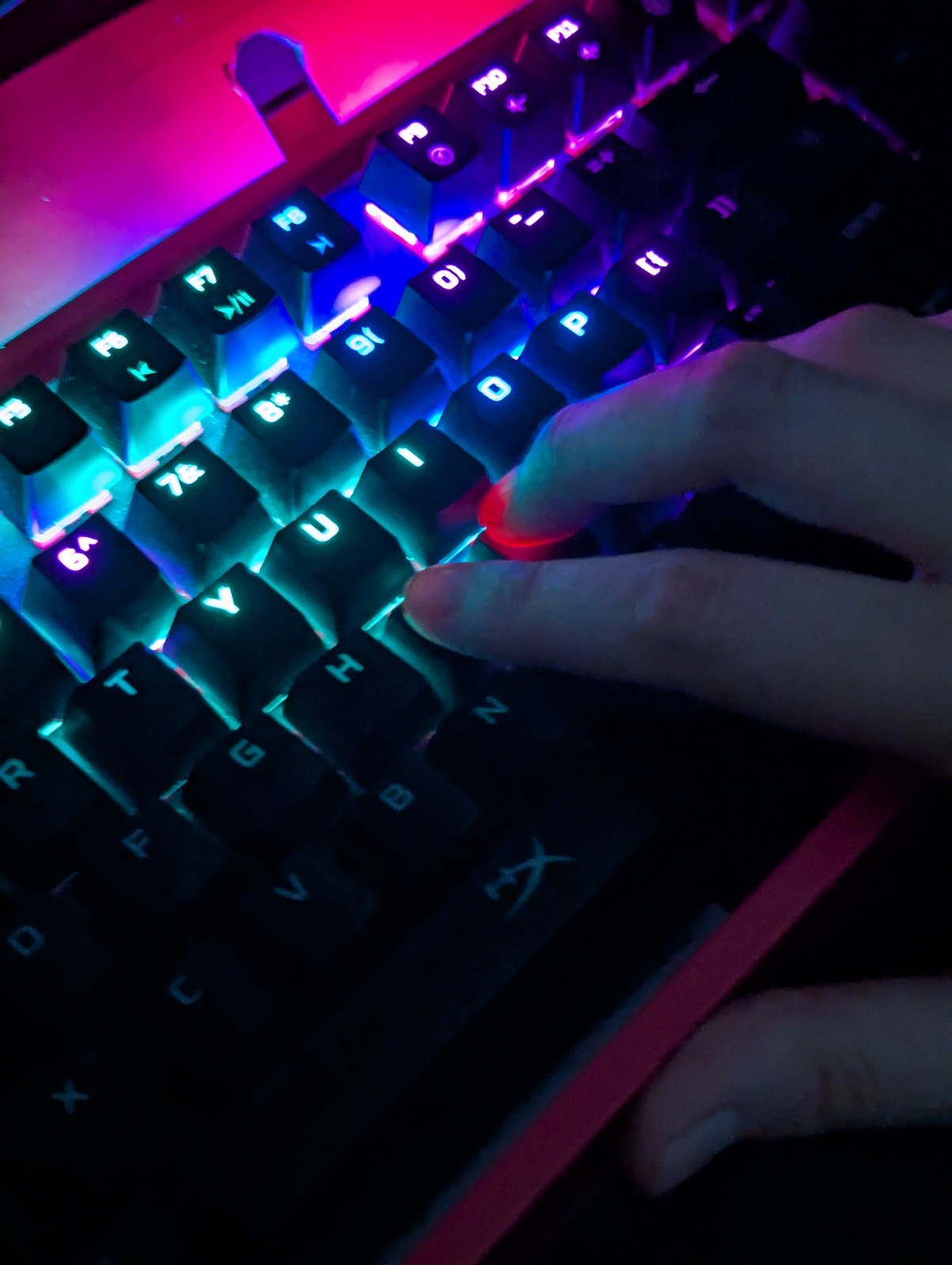 HyperX Alloy Origins Mechanical Gaming Keyboard Compact, Black, USB Rainbow Key