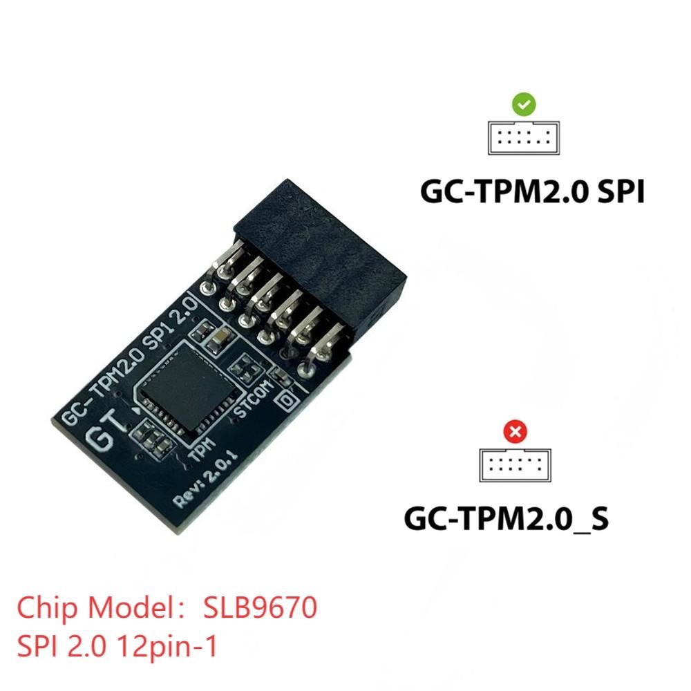 GC-TPM 2.0 (12pin) SPI SLB9670 Module For Gigabyte B850 AI TOP/EAGLE WIFI7 ICE