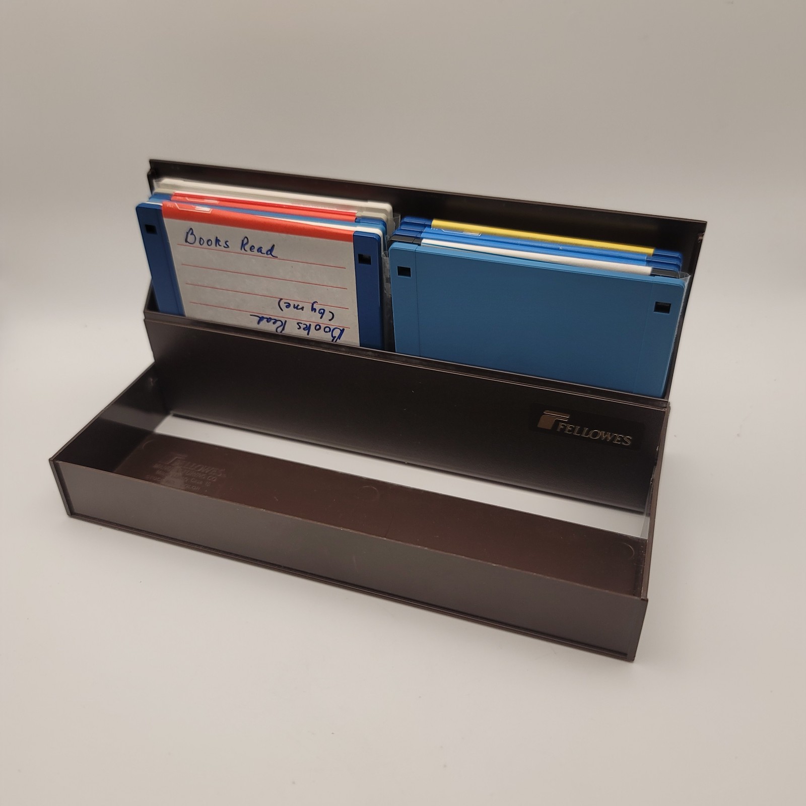 Vintage Fellowes Portable Diskette Case 3.5 Floppy Holder Micro Library 10 USA
