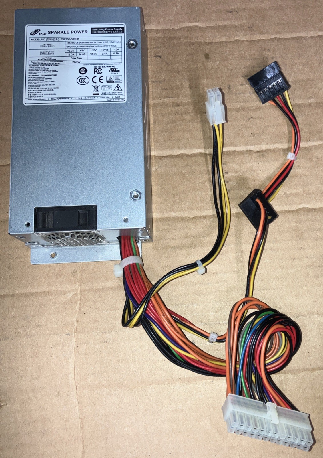 FSP Sparkle Power ATX FSP FSP250-50FEB 250W TESTED