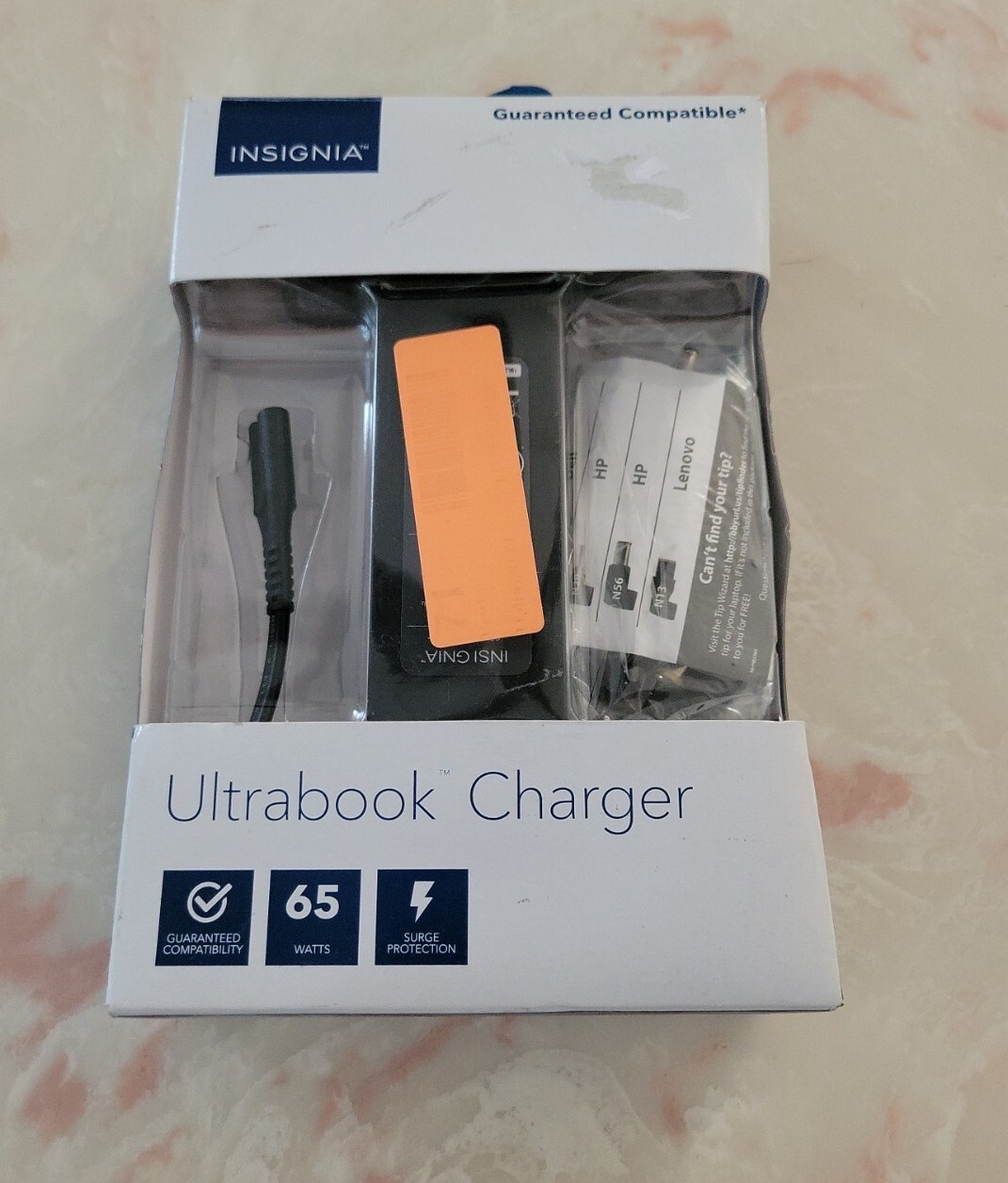 INSIGNIA NS-PWLC663 UNIVERSAL 65W 10FT BLACK LAPTOP CHARGER