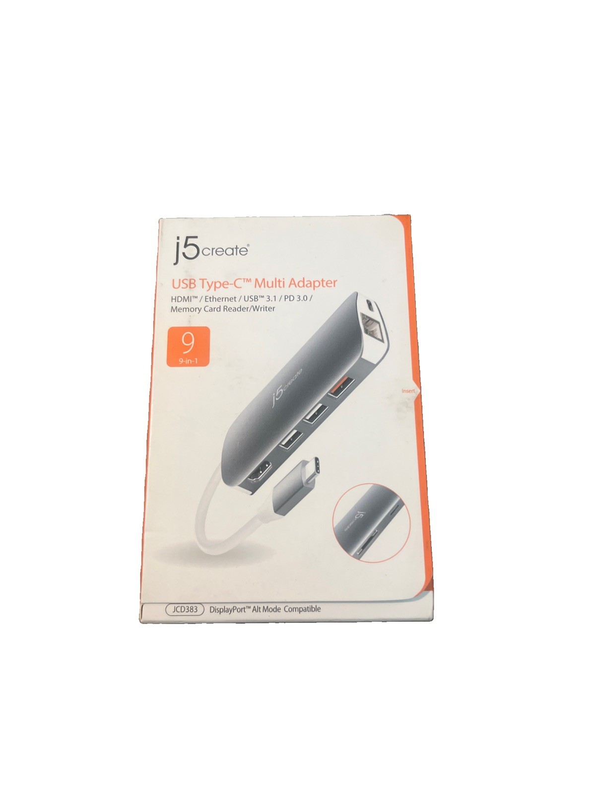 J5 Create JCD383-N USB-C 9-in-1 Multi Adapter
