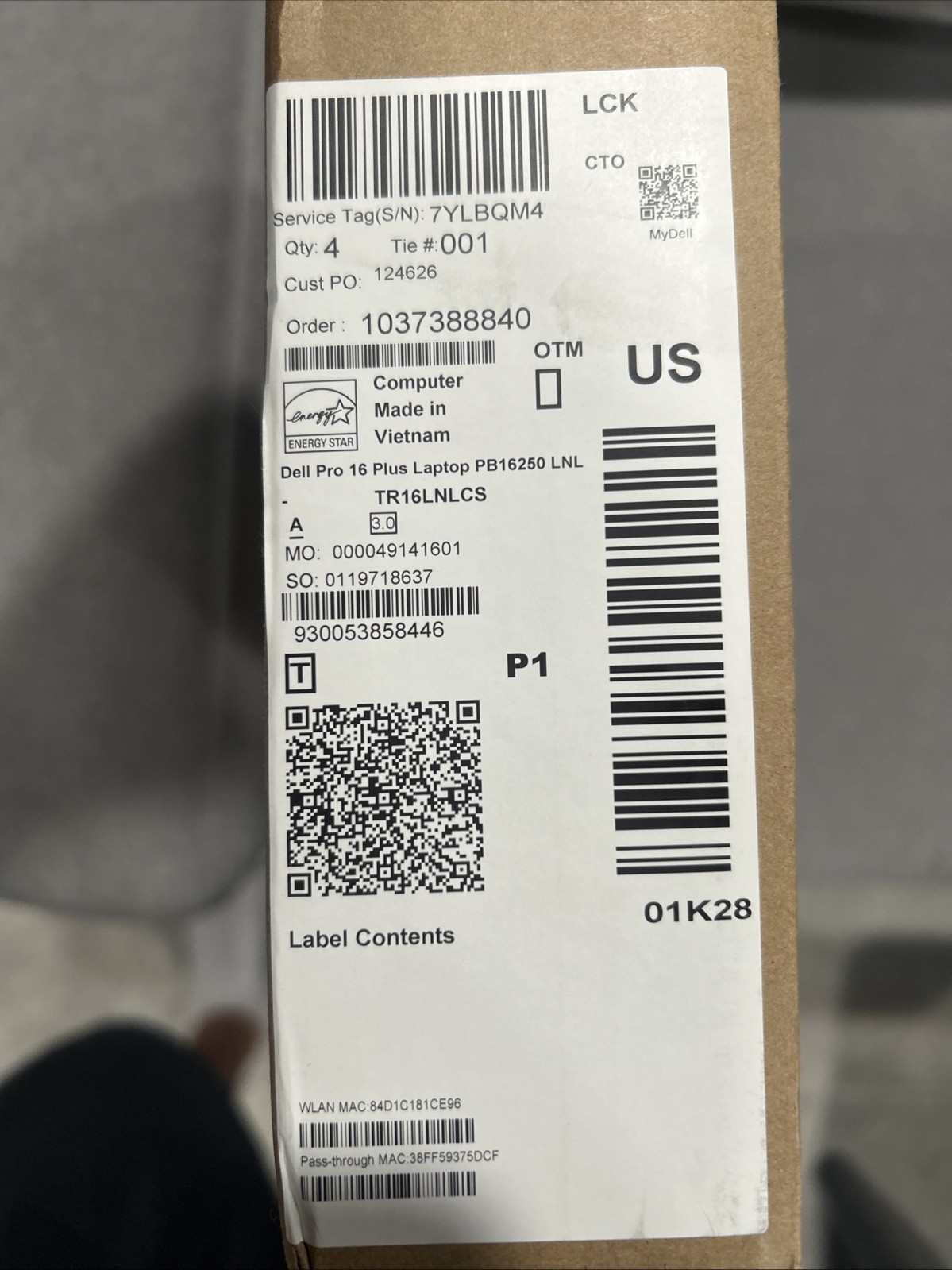 Dell Pro 16 Plus PB16250 Intel Ultra 5 16GB RAM 256GB SSD BRAND NEW