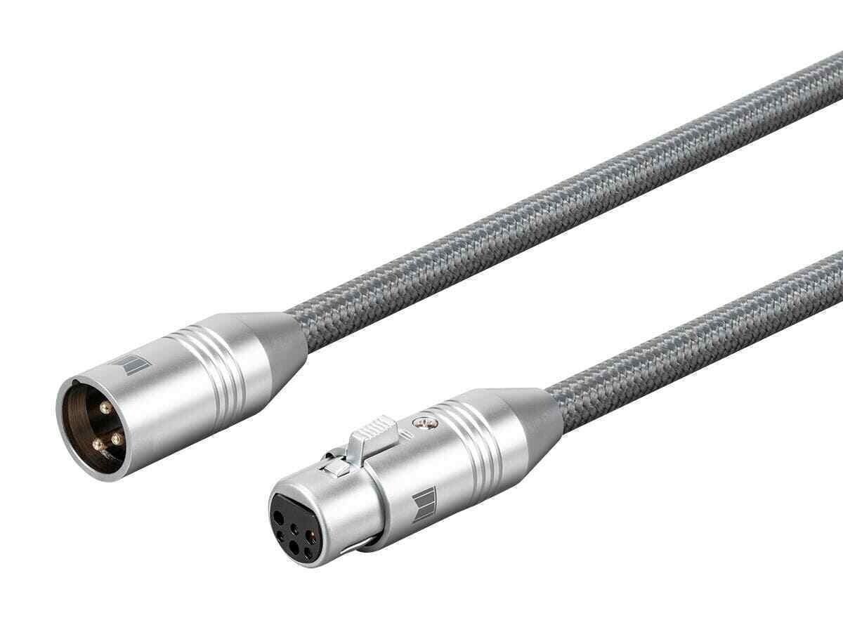 XLR Balanced Audio Cable - 1M | 24K Gold Plated / Oxygen-Free Copper - Monolith