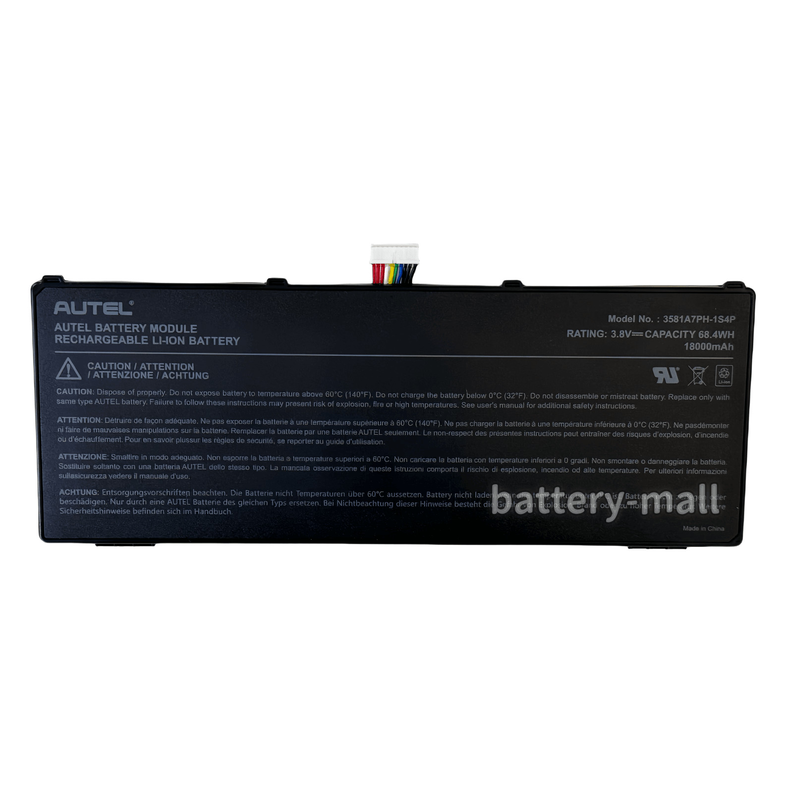 New   3581A7PH-1S4P Battery for Autel Diagnostic Scan 18000mAh 68.4Wh