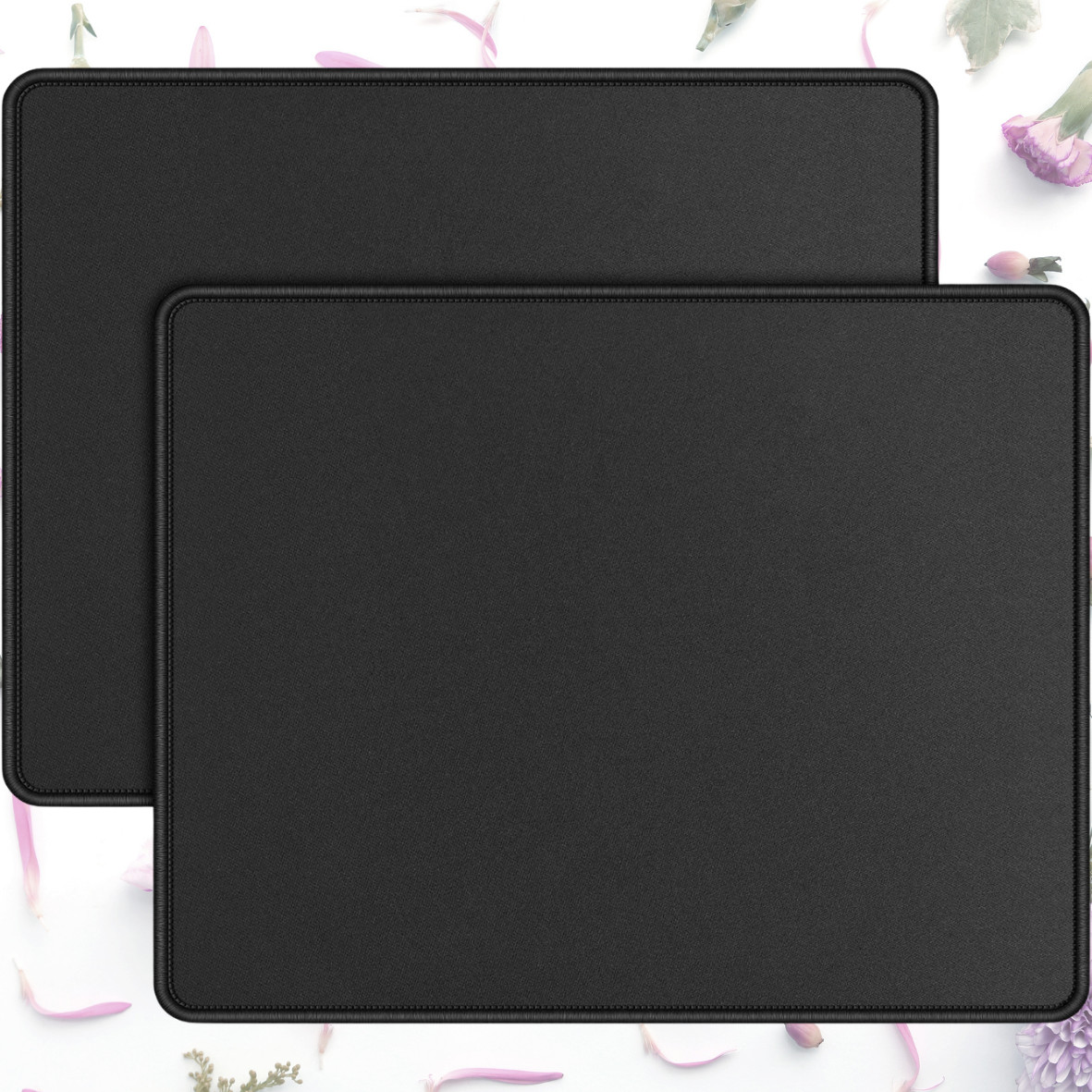 2-Pack Non-Slip Mouse Pad Stitched Edge PC Laptop For Computer PC Gaming Rubber