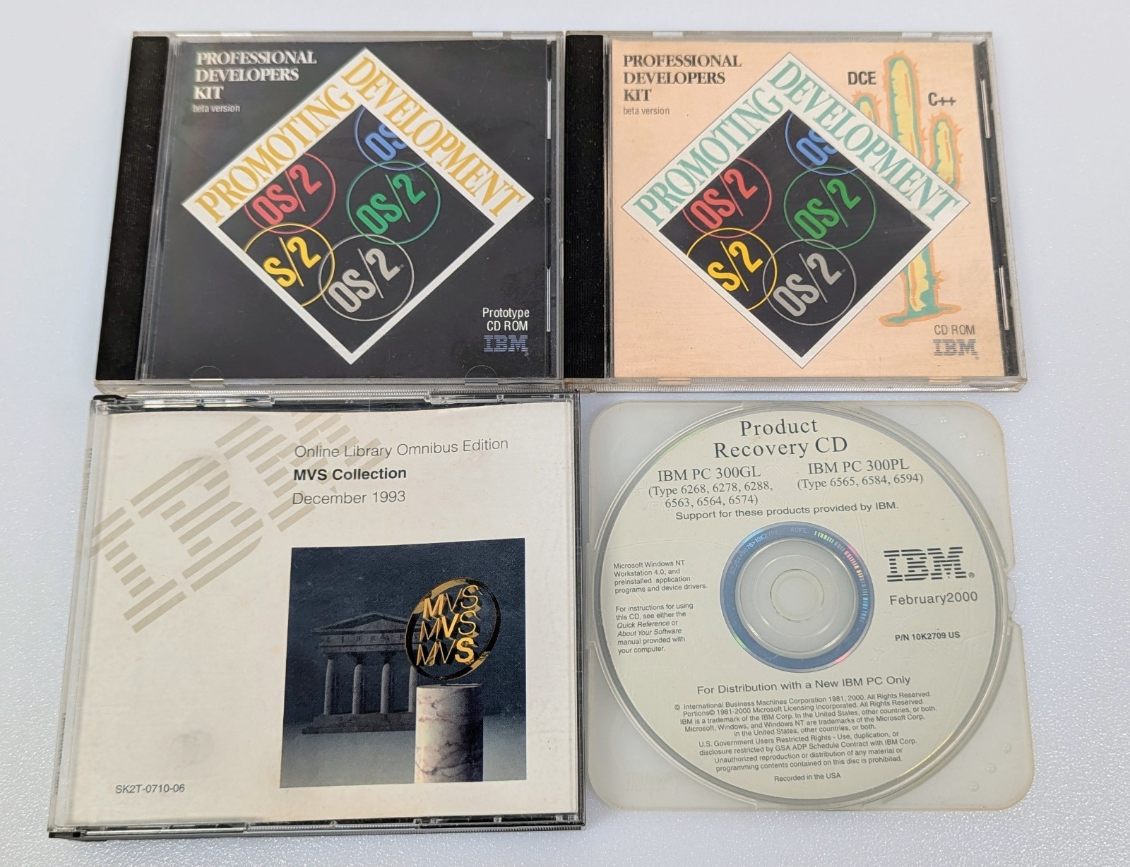 IBM Software Lot - OS/2 Professional Developers Kit, MVS Collection, & 300GL CD