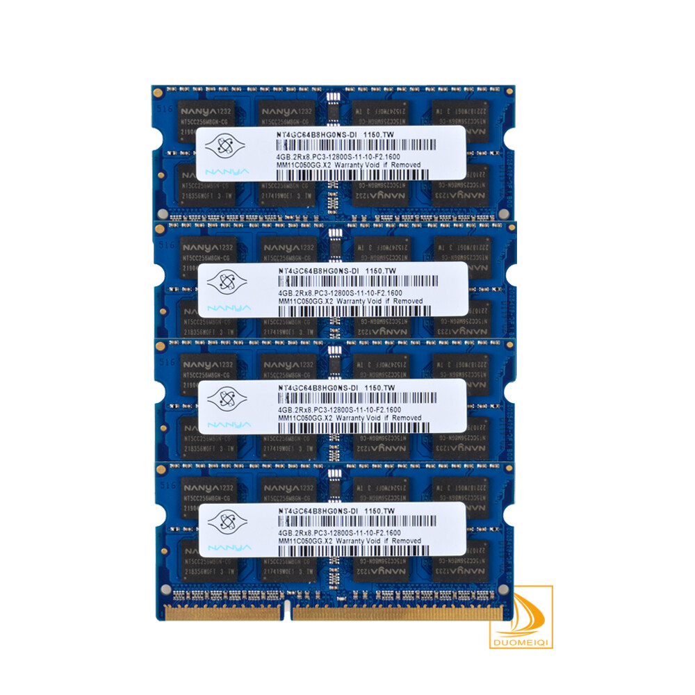 Nanya 16 GB DDR3 RAM 4X 4 GB 2RX8 PC3-12800S 1600Mhz 204Pin SODIMM Laptop Memory