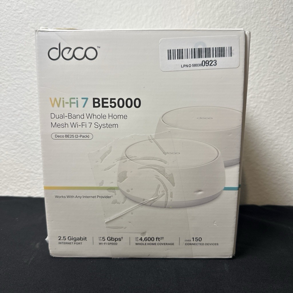 TPLink Deco 7 BE25 DualBand BE5000 WiFi 7 Mesh System 4Stream 5 Gbps 2 P G1N