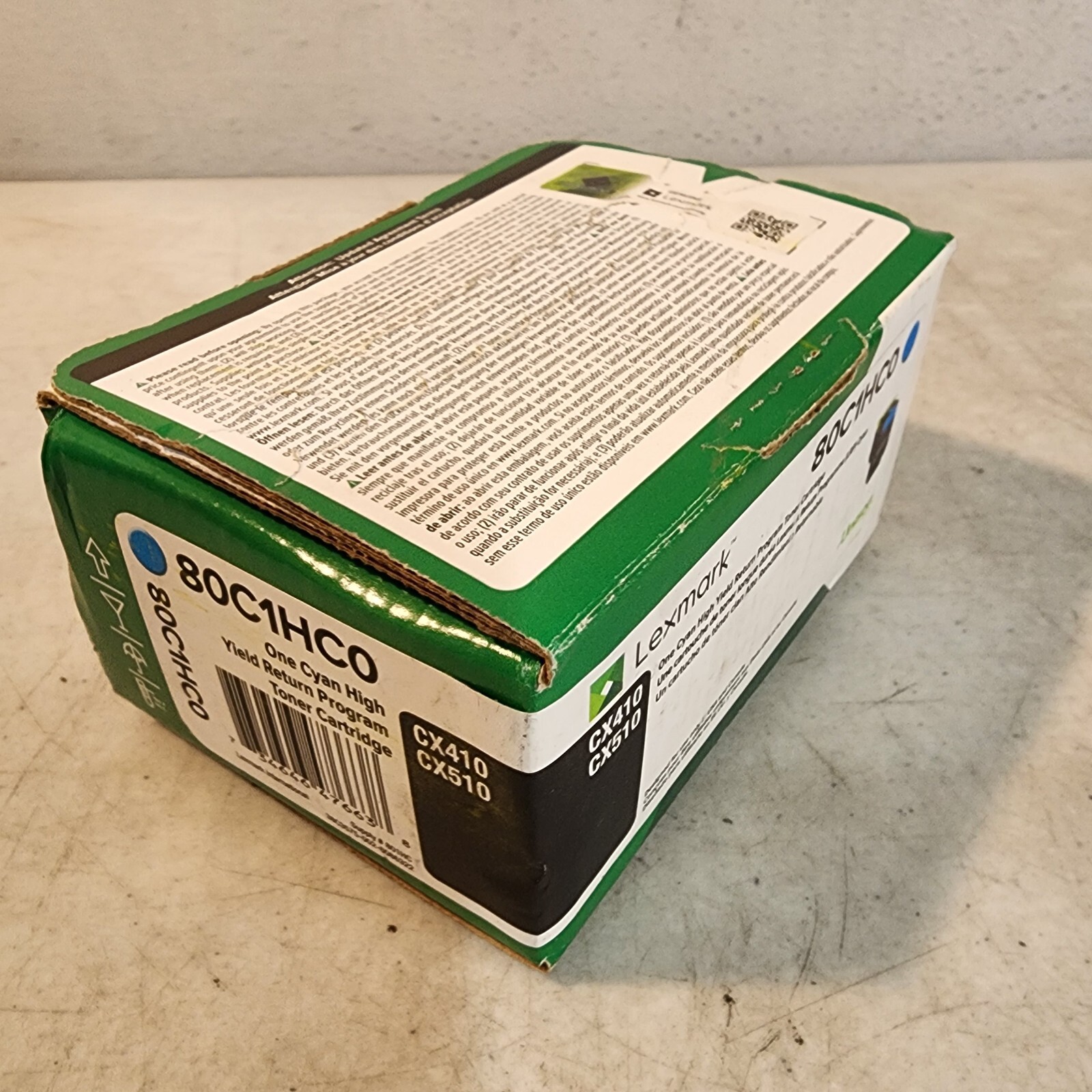 Lexmark 80C1HCO Cyan High Yield Toner Cartridge Genuine New OEM Sealed Box