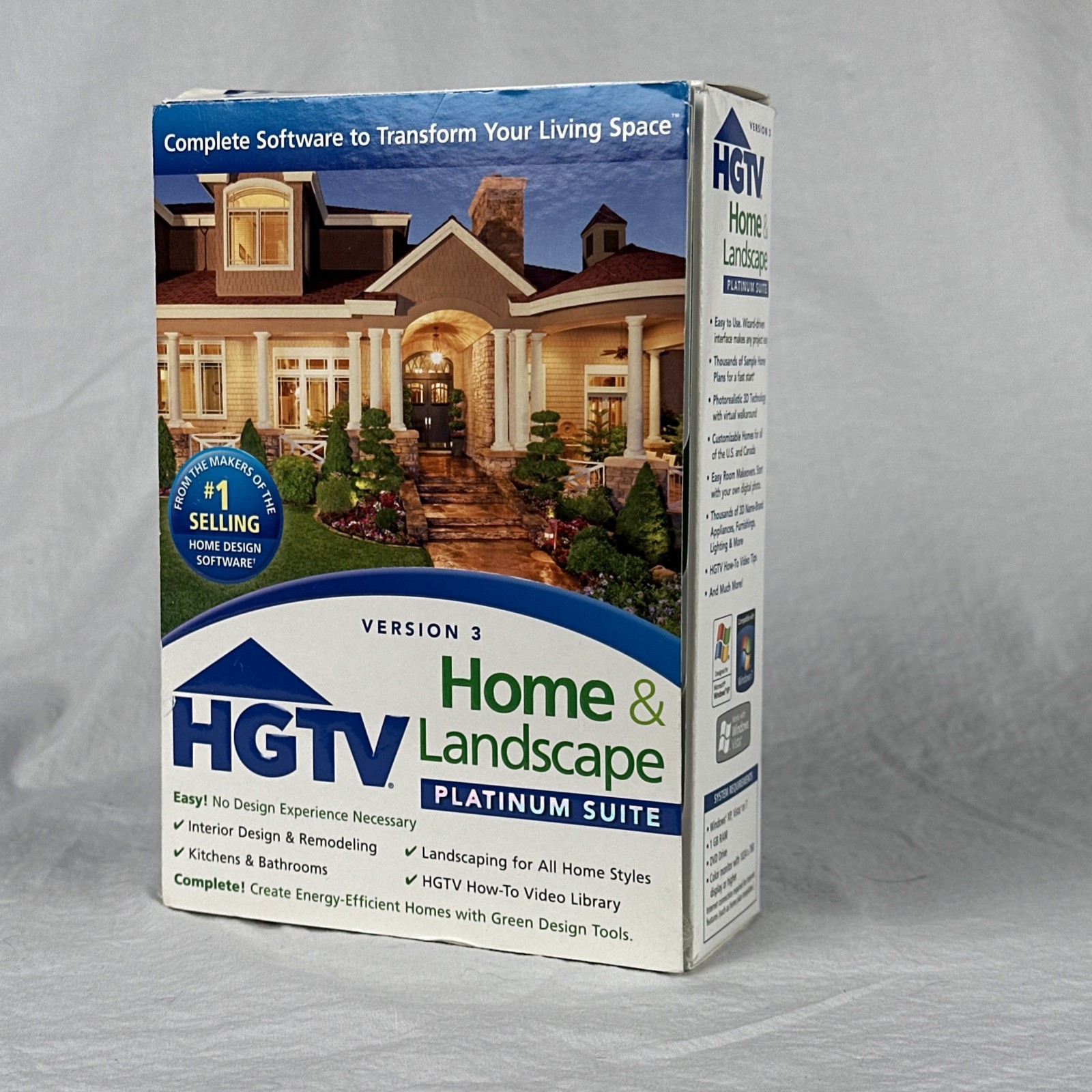 HGTV Home Design &Landscaping Platinum Suite, Version 3  Windows XP, 7 Or Vista