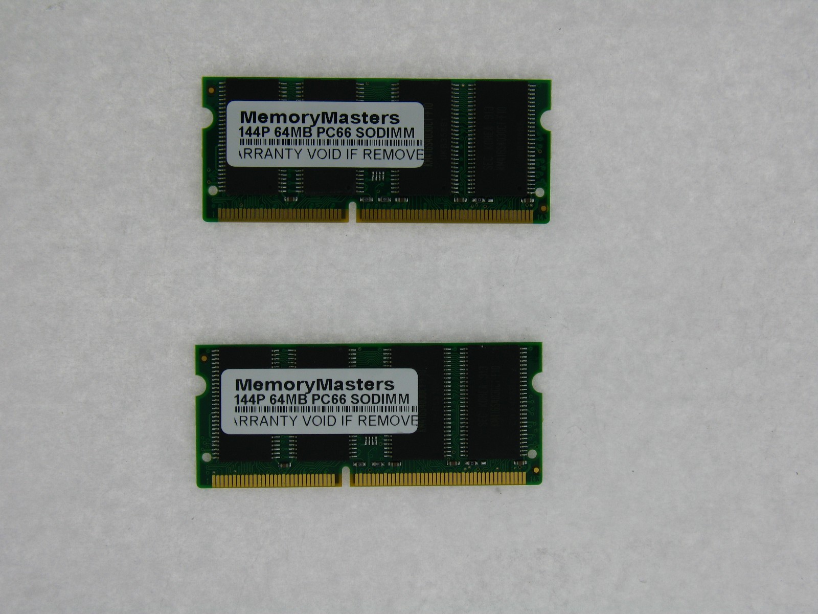 128MB  (2X64MB) MEMORY 8X64 PC66 10NS 3.3V SDRAM 144 PIN SO DIMM