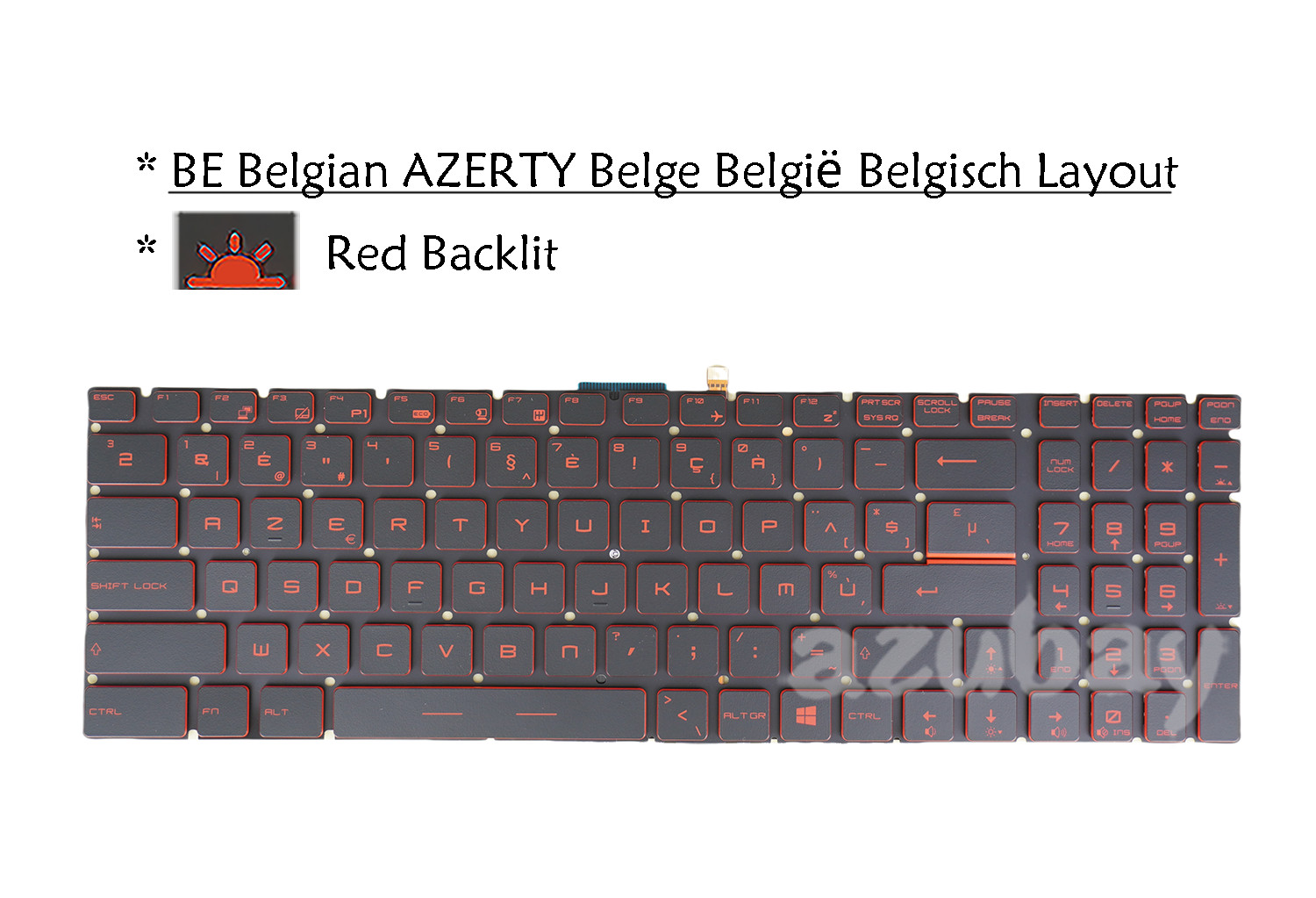 Belgian Laptop Keyboard For MSI MS-16JB MS-16JD MS-16JE MS-16JF MS-16P6, Backlit