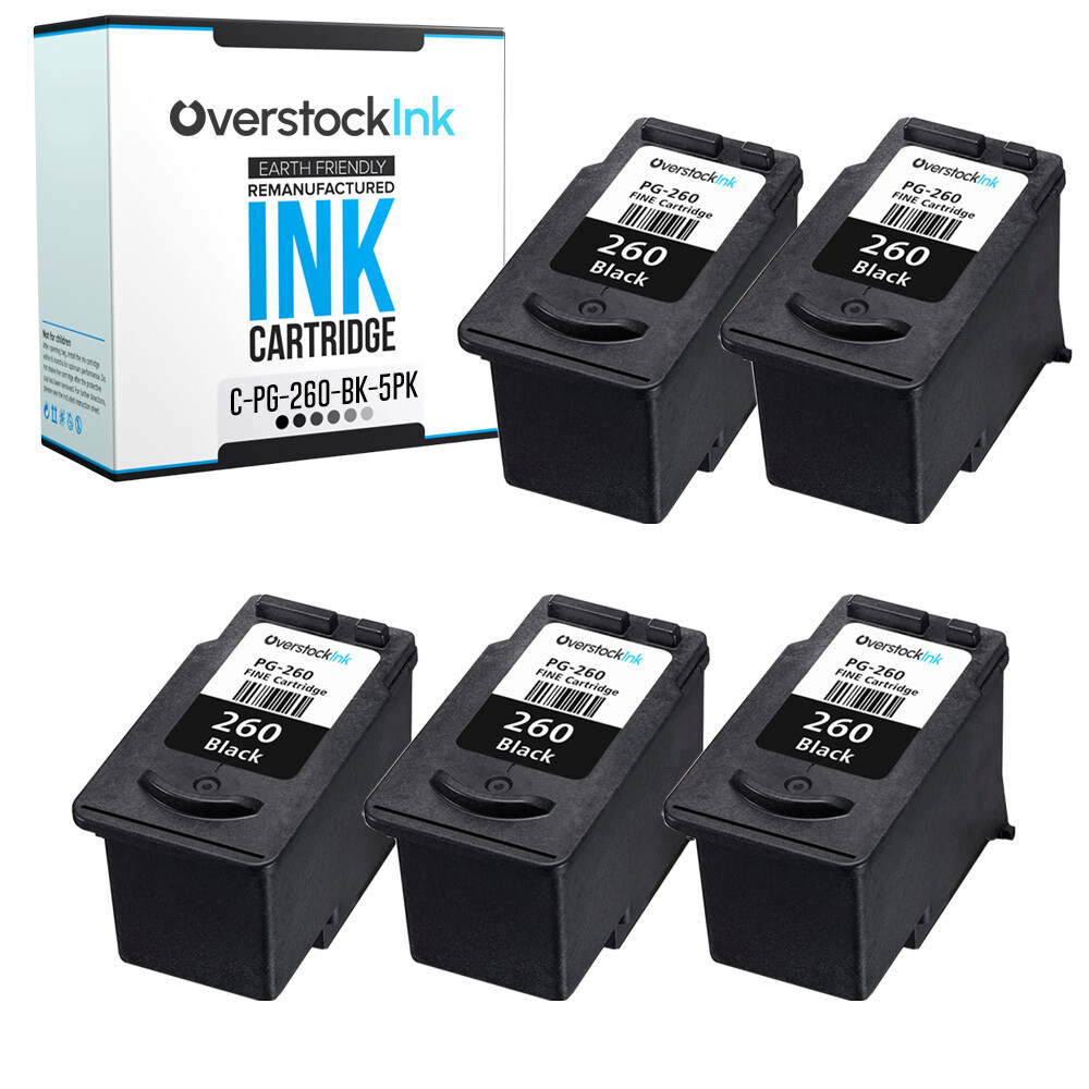 5PK Replacement OSI 260 Black Printer Ink for Canon PIXMA TS5320 TS6420 TR7020 