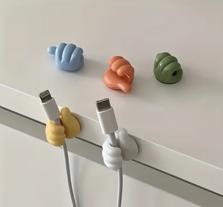 10 Pcs Cable Clip Organizer Hand Thumb Holder Self Adhesive Wire Line Management