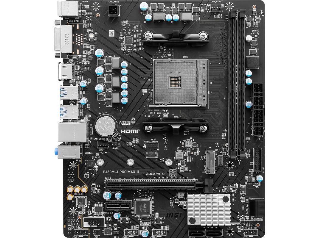 For MSI B450M-A PRO MAX II motherboard AM4 DDR4 32G HDMI+DVI m-ATX Tested OK