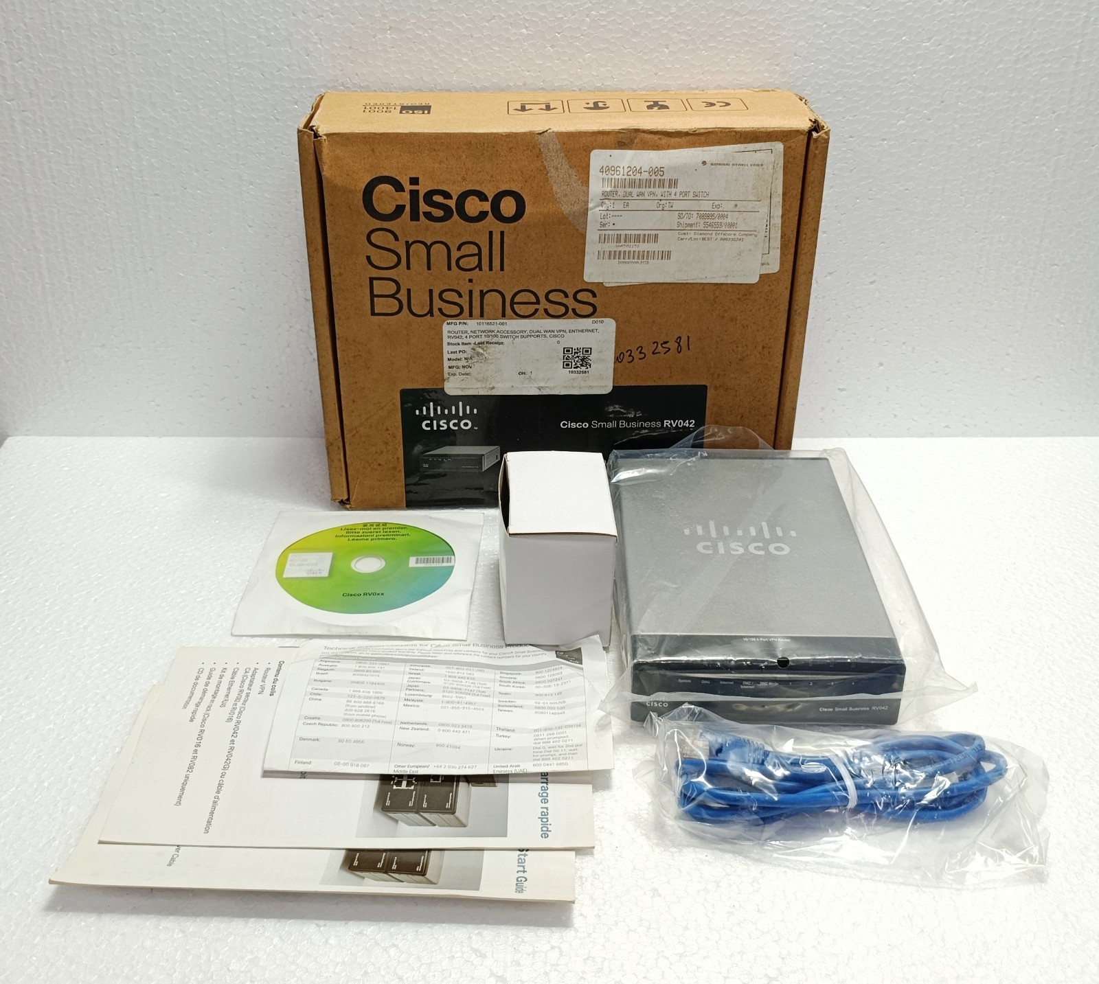 Cisco RV042 Dual WAN VPN Router Firewall 4-Port Ethernet | New Surplus