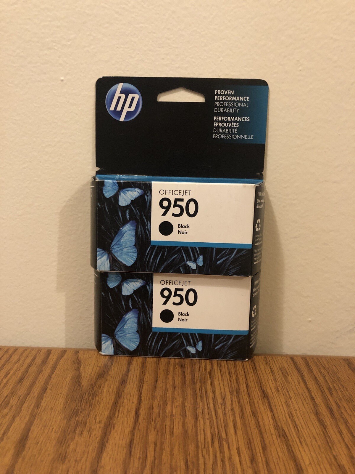 NEW Lot fo 2 Genuine OEM HP 950, Black Ink Cartridge New/Sealed Exp, 03/18