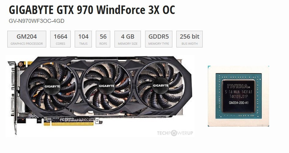 GIGABYTE GTX 970 WindForce 3X 4GB GDDR5 Graphics Card✅3x DP 2x DVI HDMI ✅