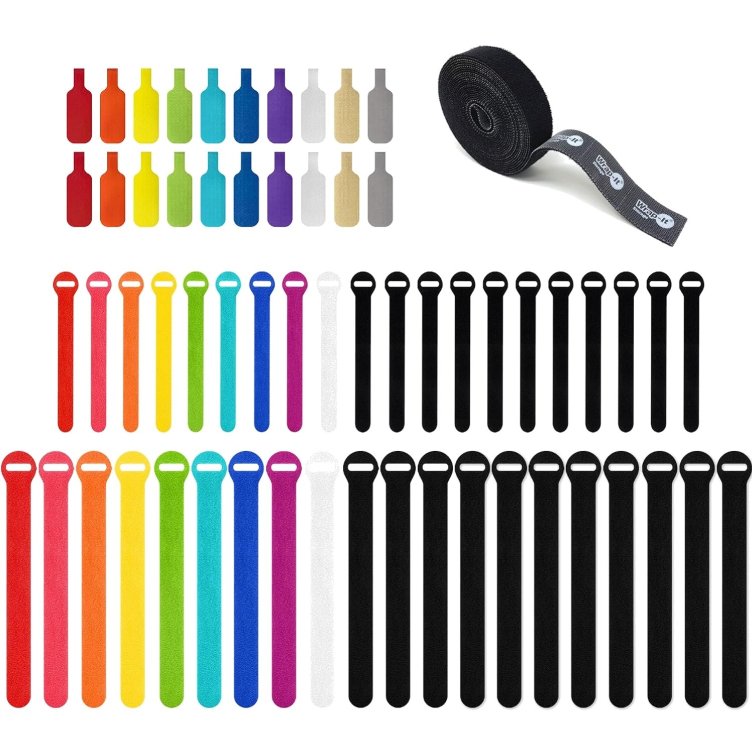 Ultimate Cable Organization Pack - 61 Heavy Duty Pieces for Clutter-Free Spaces