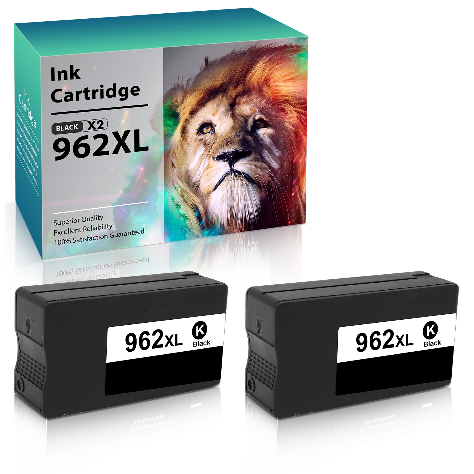 2PK 962XL Ink Cartridges for HP Officejet Pro 9010 9015 9018 9020 9025 Printers