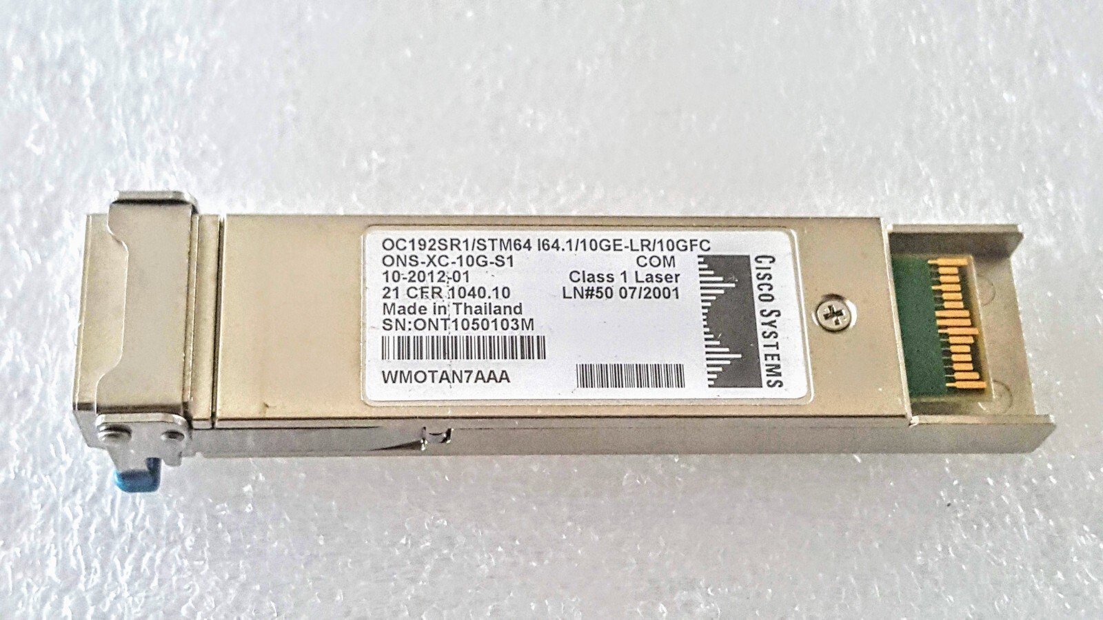 Genuine Cisco ONS-XC-10G-S1 XFP Transceiver Module 10-2012-01