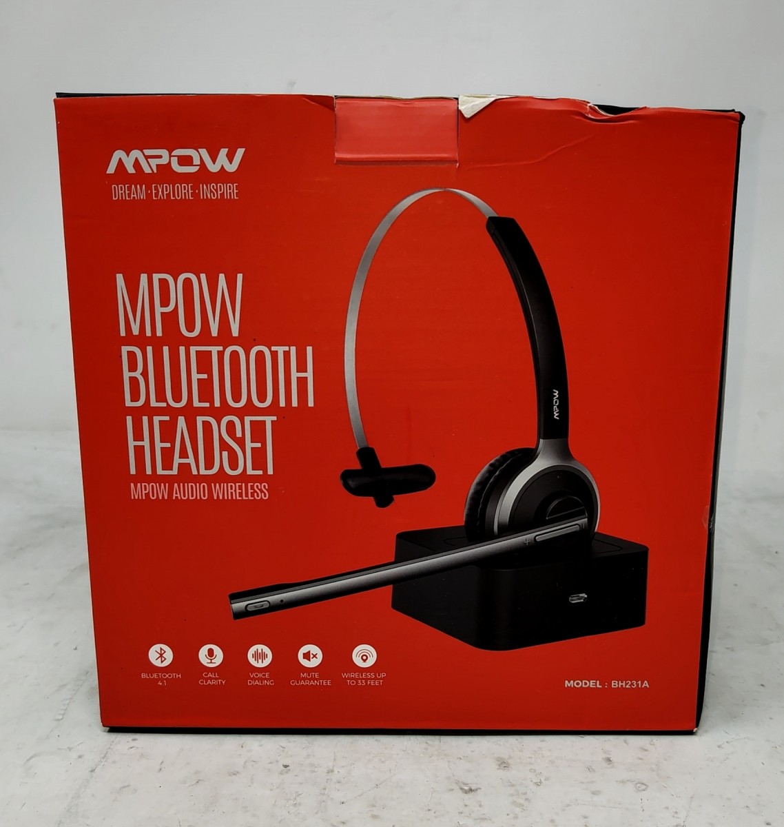 NEW OPEN BOX MPOW bh231a Bluetooth Wireless Headset SEE NOTES