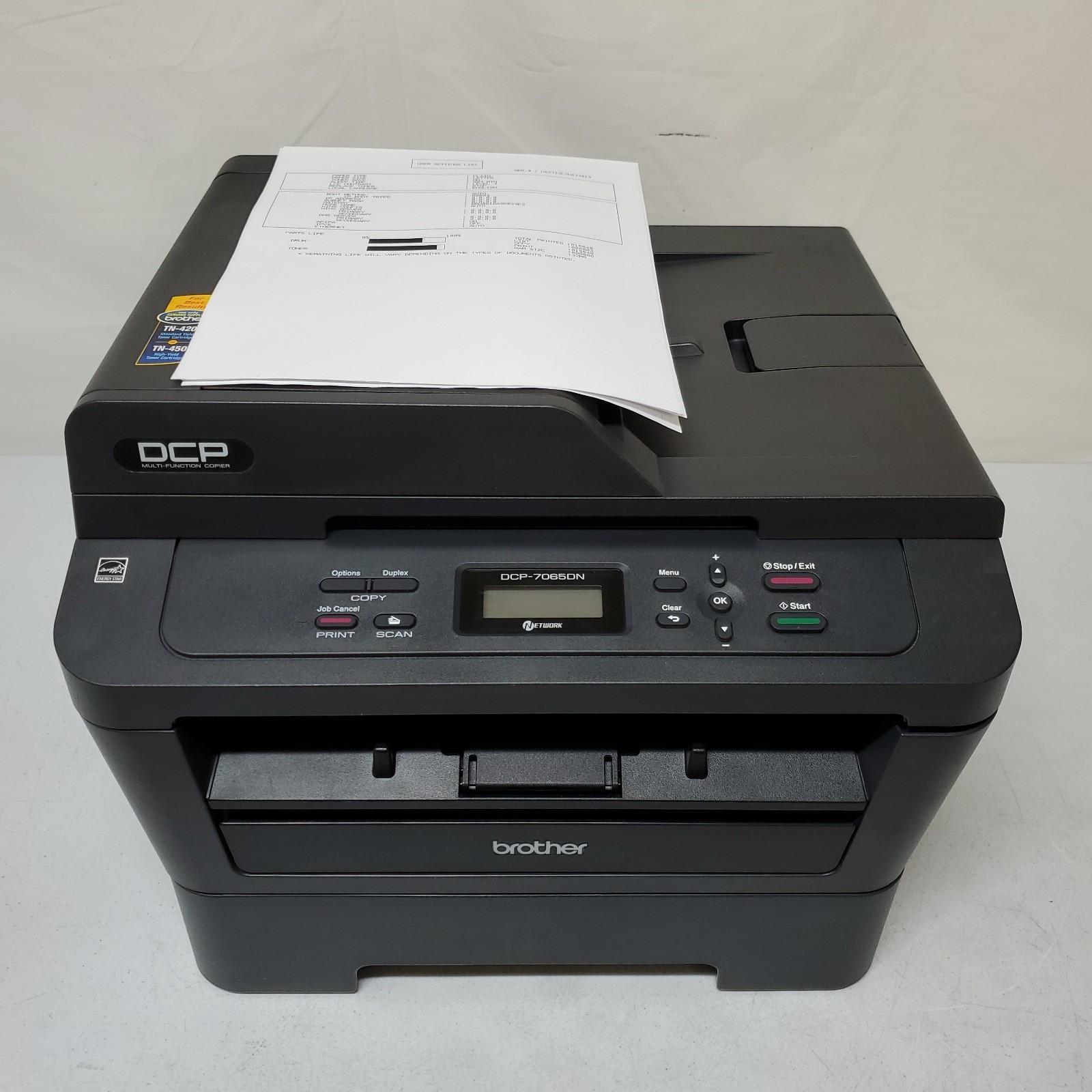 Brother DCP-7065DN Mono Laser Printer 16K Pages W/Toner All-In-One Duplex