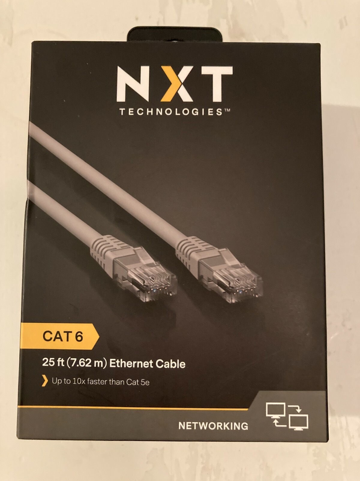 CAT6 Ethernet Cable 25 ft Grey NX56840 NXT Technologies