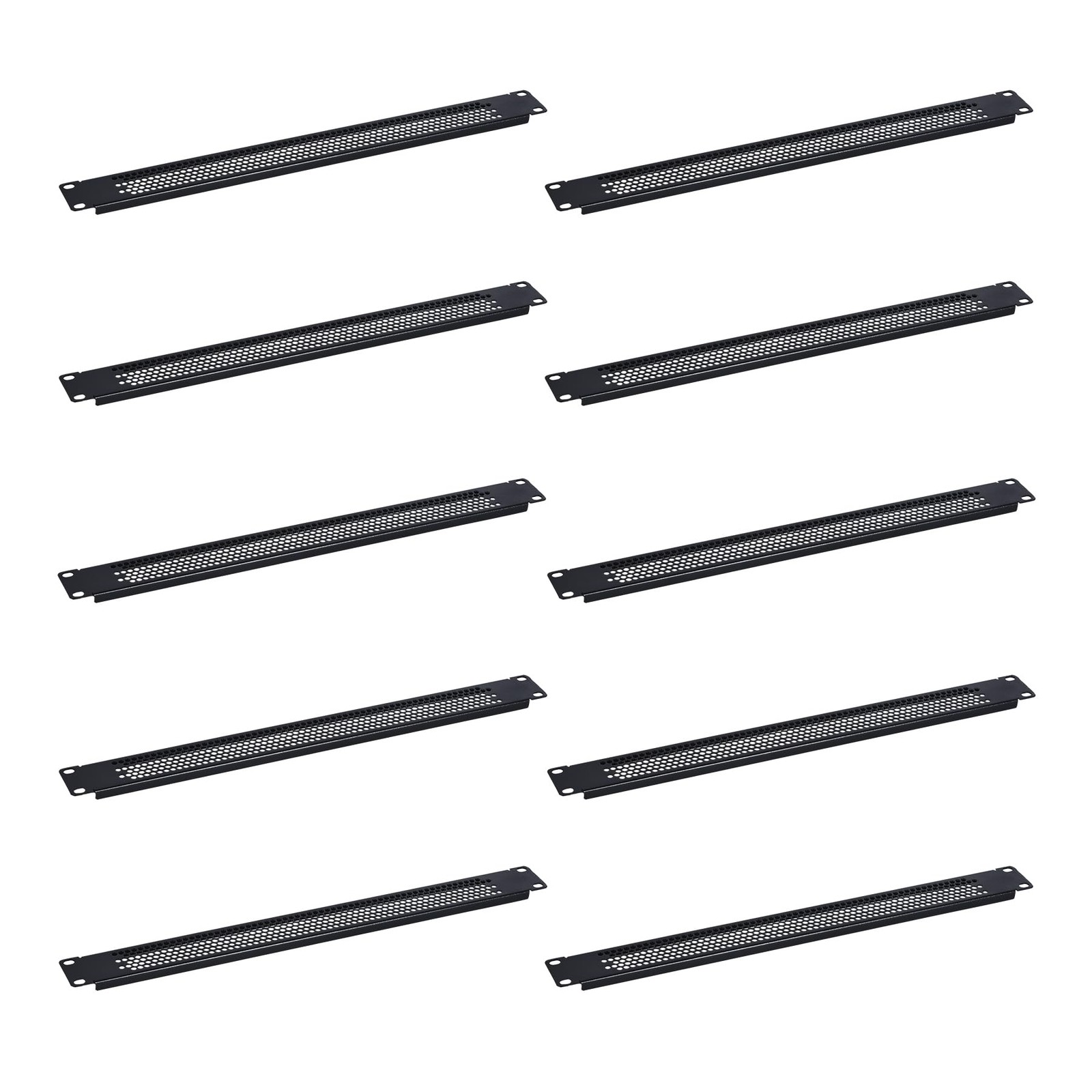 RackPath 1U Blank Rack Mount Panel Spacers with Ventilation Pack of 10 for 19...