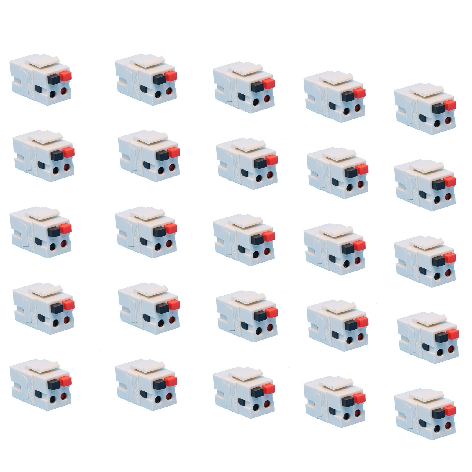 Speaker Keystone Jack – Spring Loaded Speaker Jack for Keystone Wall Plate, Fema
