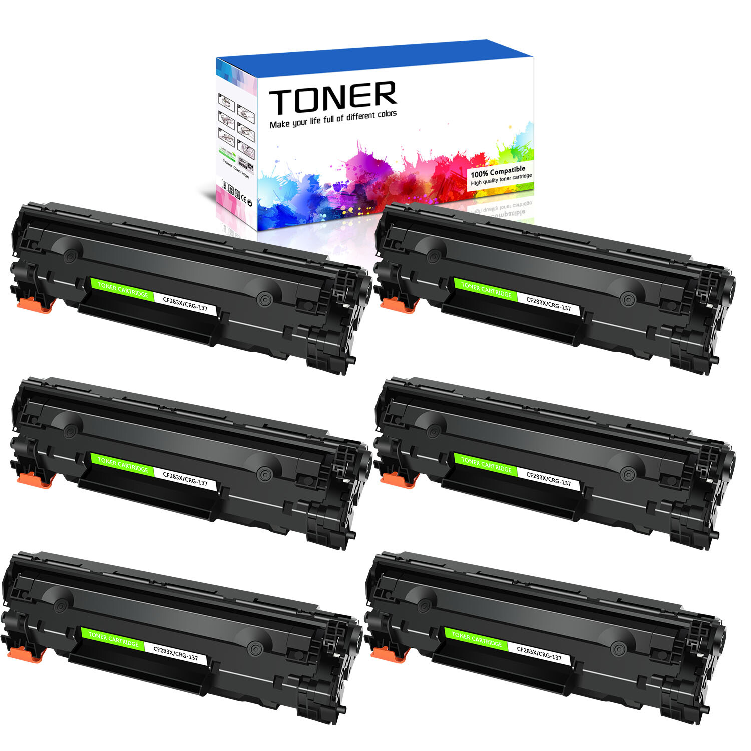 6PK Black CRG137 Toner Cartridge for Canon ImageClass MF237w MF244dw MF247dw INK