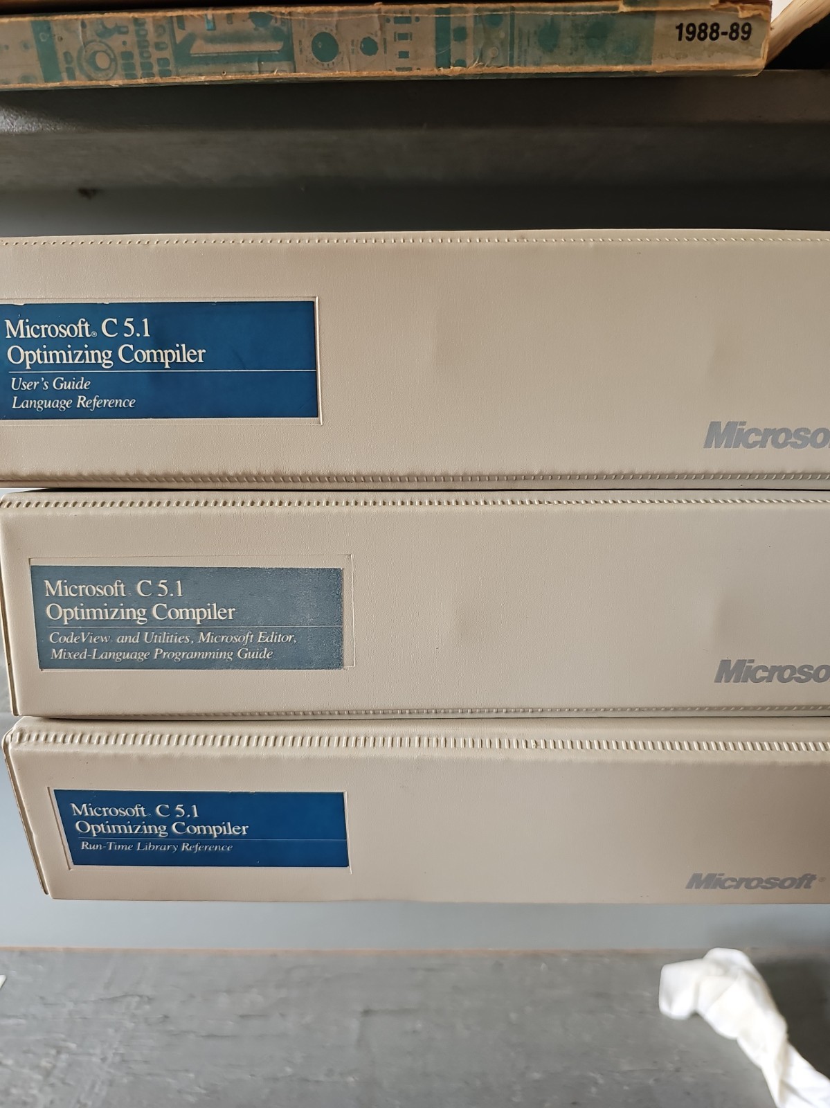 VTG Microsoft C 5.1 Basic Language Reference & Programmers Guide Binder Set Of 3