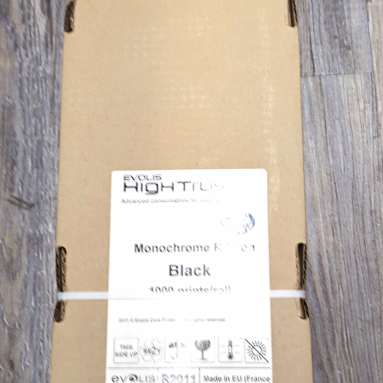 10x Evolis High Trust Monochrome Ribbon Black R2011 1000 Prints/Roll